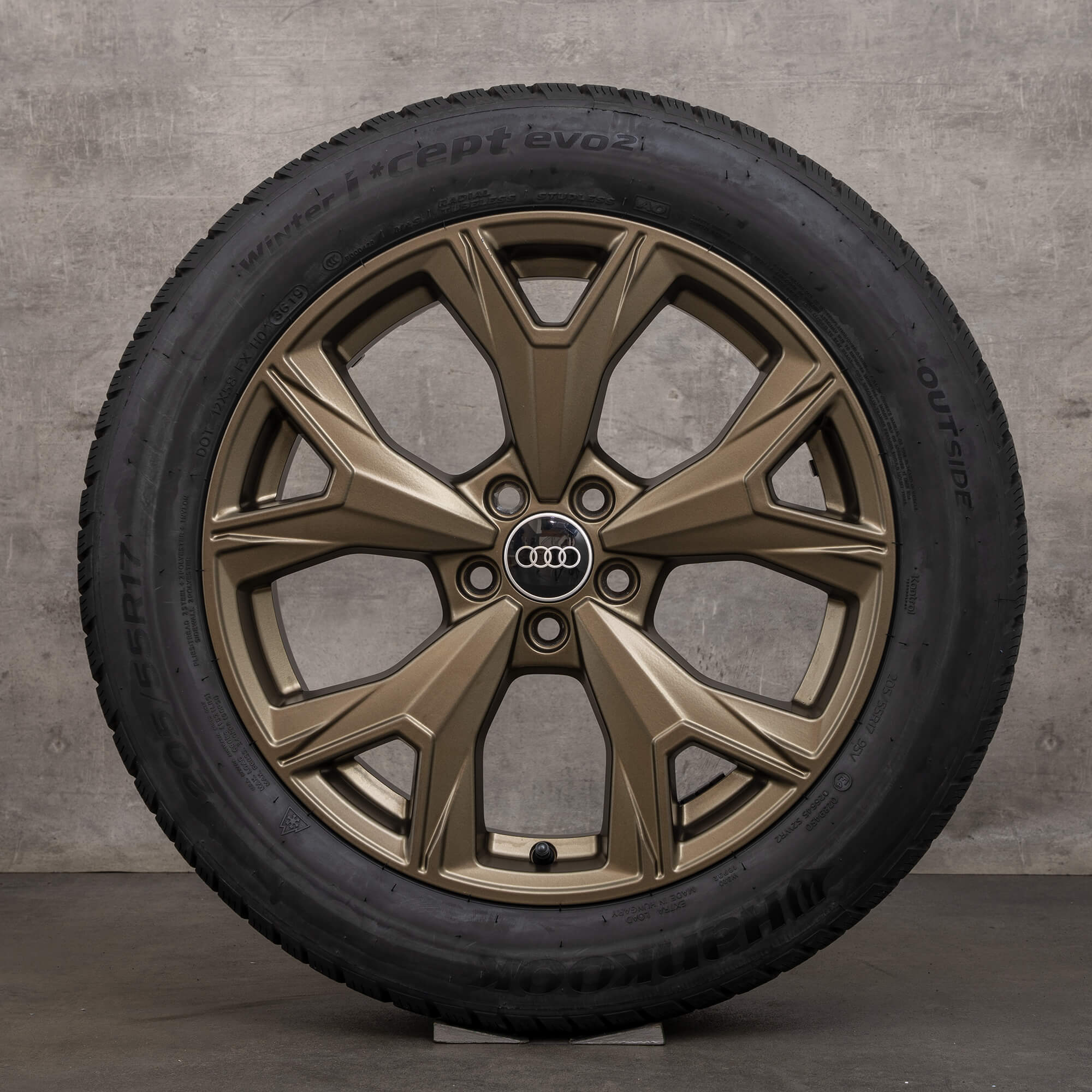 Original Audi A1 hjul 17 tum Citycarver Allstreet GB Sommerrder 82A601025S neodymium guld