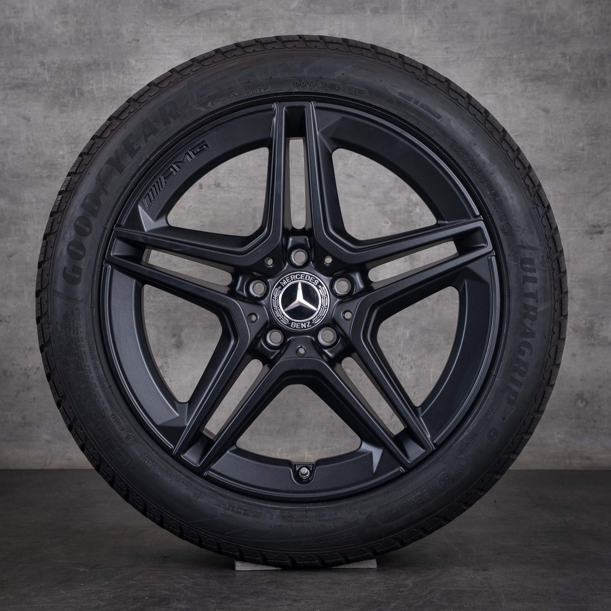 Original Mercedes Benz E-Klasse AMG Winterräder 18 Zoll W213 S213 C238 A238 Felgen A2134016300 schwarz matt