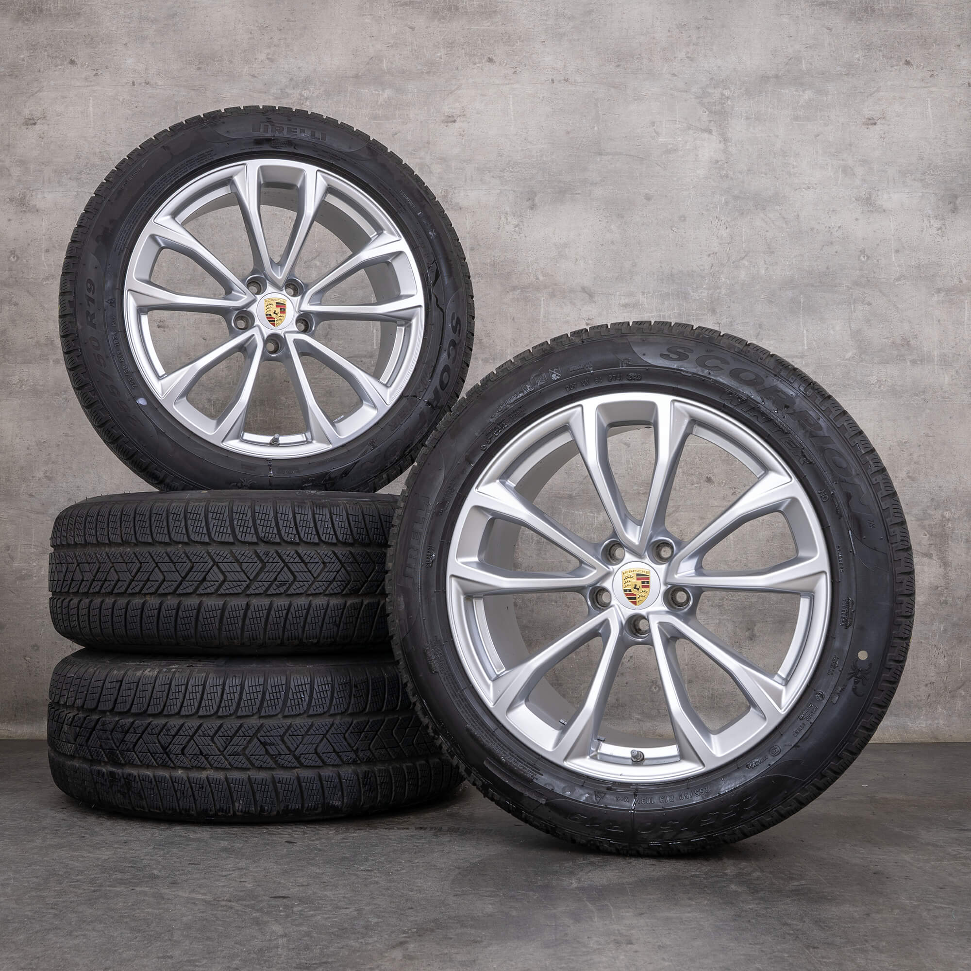 Original Porsche Macan II & III Winterräder 19 Zoll Felgen 95B601025EG 95B601025EH silber glanz