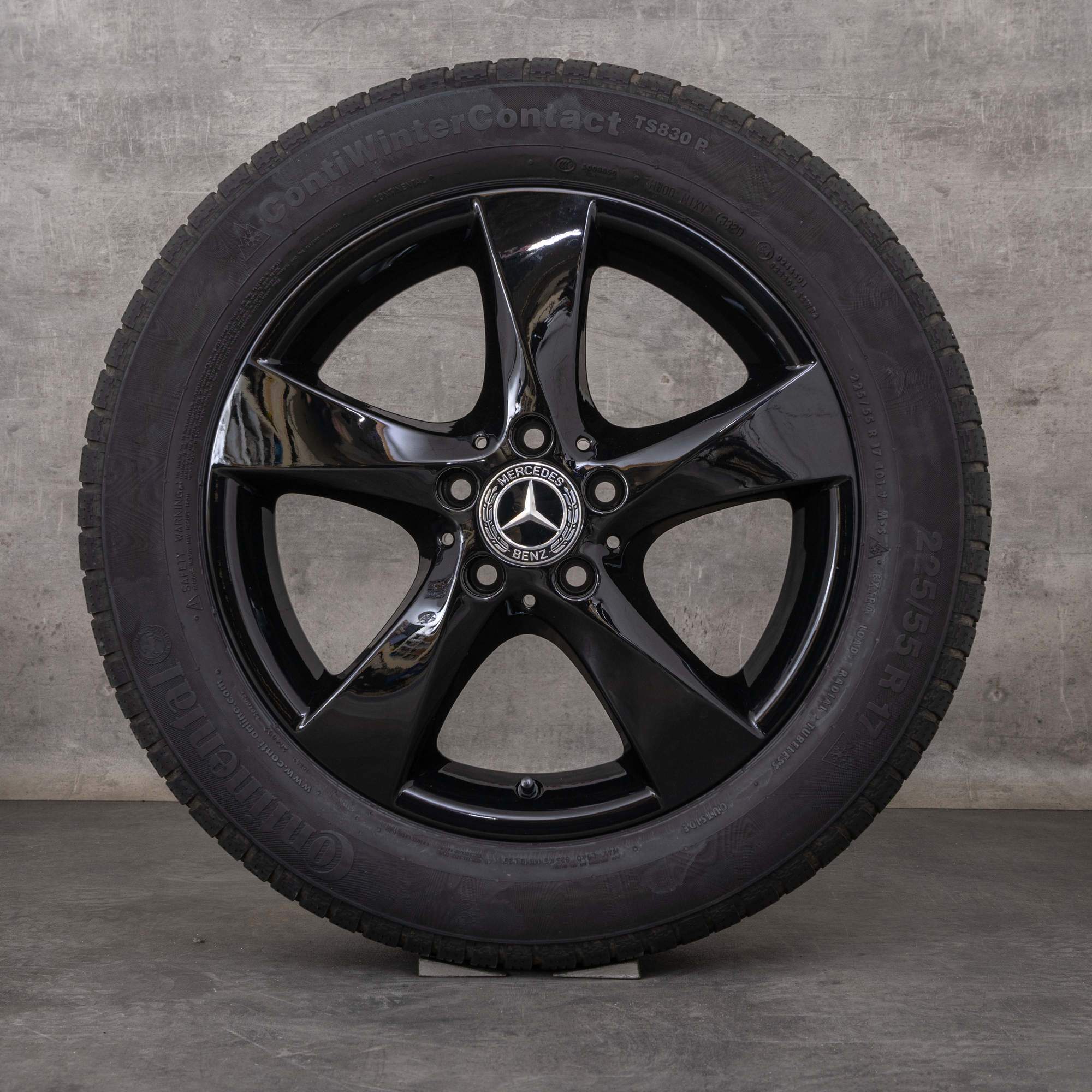 Alkuperäiset Mercedes Benz V-sarjan talvirenkaat 17 tuuman W447 W639 Vito Viano vanteet A4474012200 musta kiiltävät