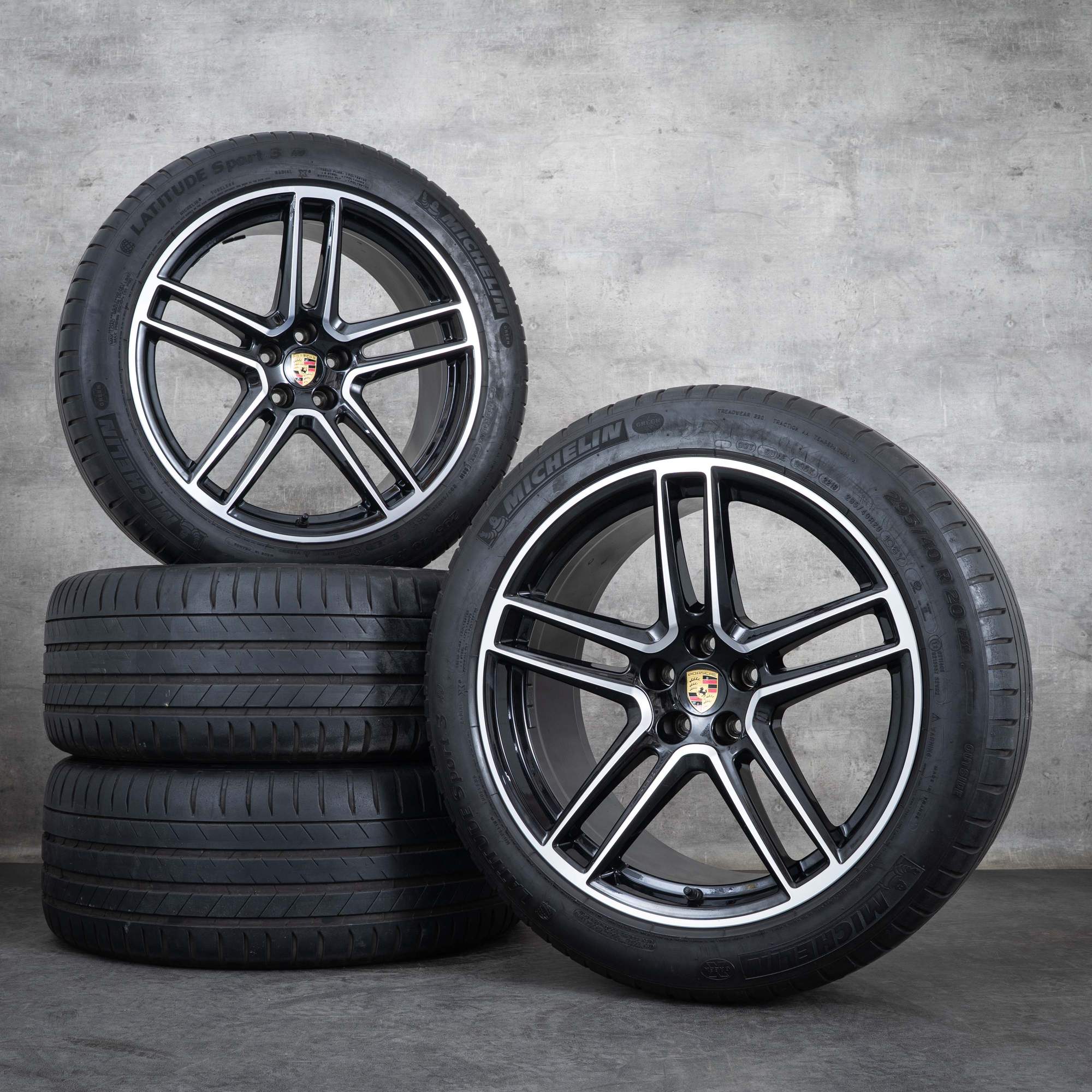 Anvelope de iarnă originale Porsche Macan II jante 20 inch 95B601025DJ 95B601025DK negru Lucios