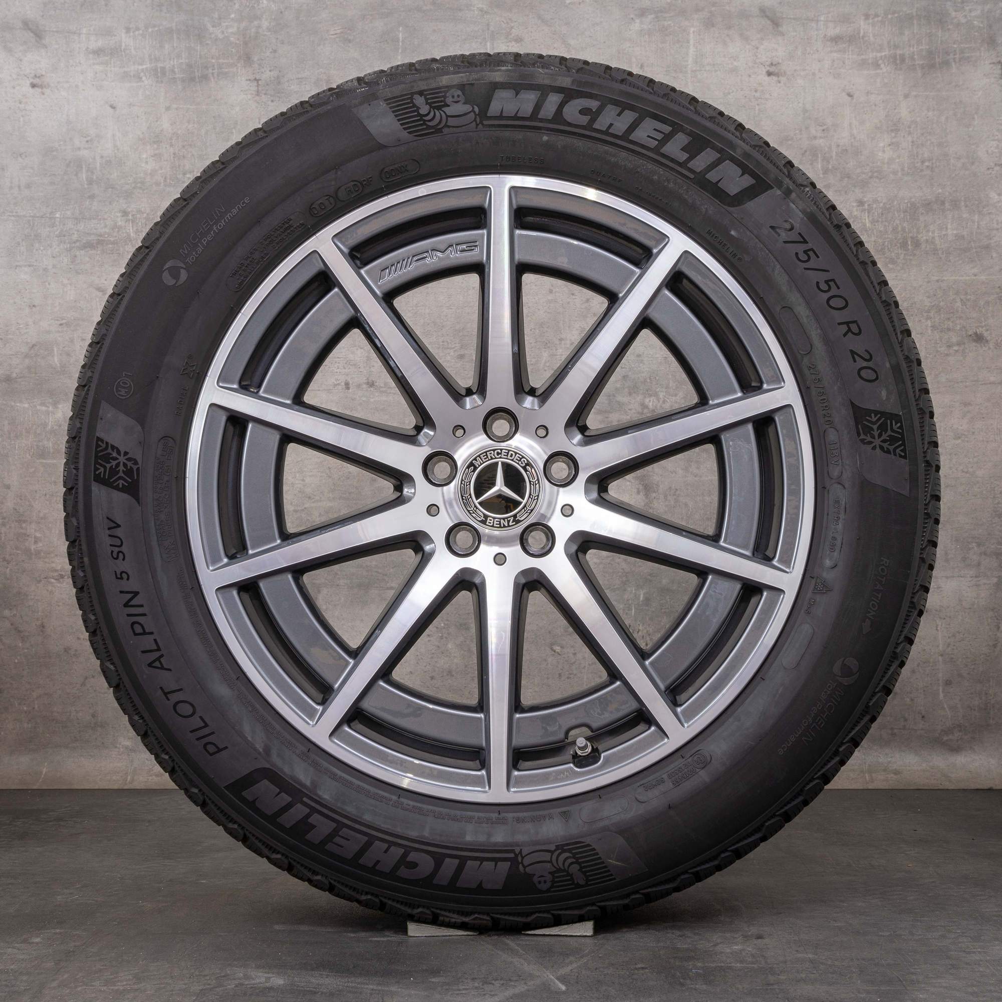 Originele Mercedes Benz GLE 53 63 4Matic+ AMG winterwielen 20 inch V167 velgen A1674014000 A1674014100 himalaya grijs gepolijst