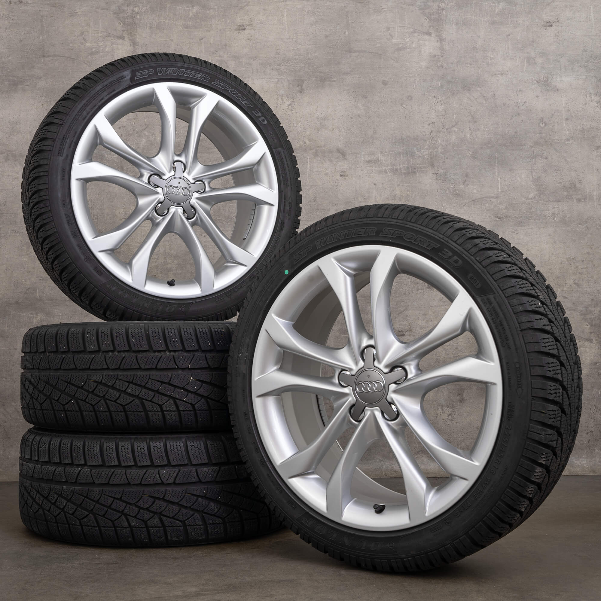 Audi A4 B8 Rotor Felgen 18 Zoll Original Audi A4 B8 8K 18 Zoll Winterreifen Felgen 8K0601025 silber