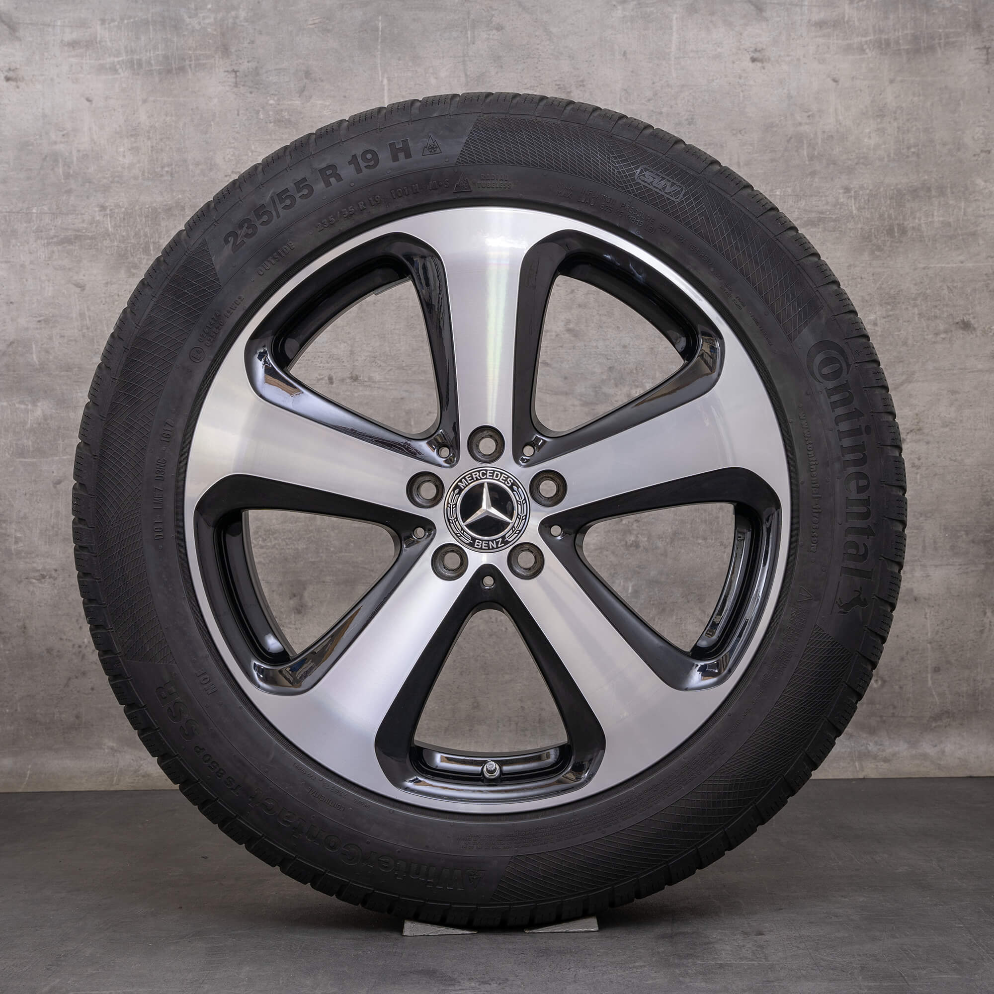 Alkuperäiset Mercedes Benz GLC & 43 AMG talvirenkaat 19 tuuman X253 C253 vanteet A2534011000 musta kiillotettu käännetty