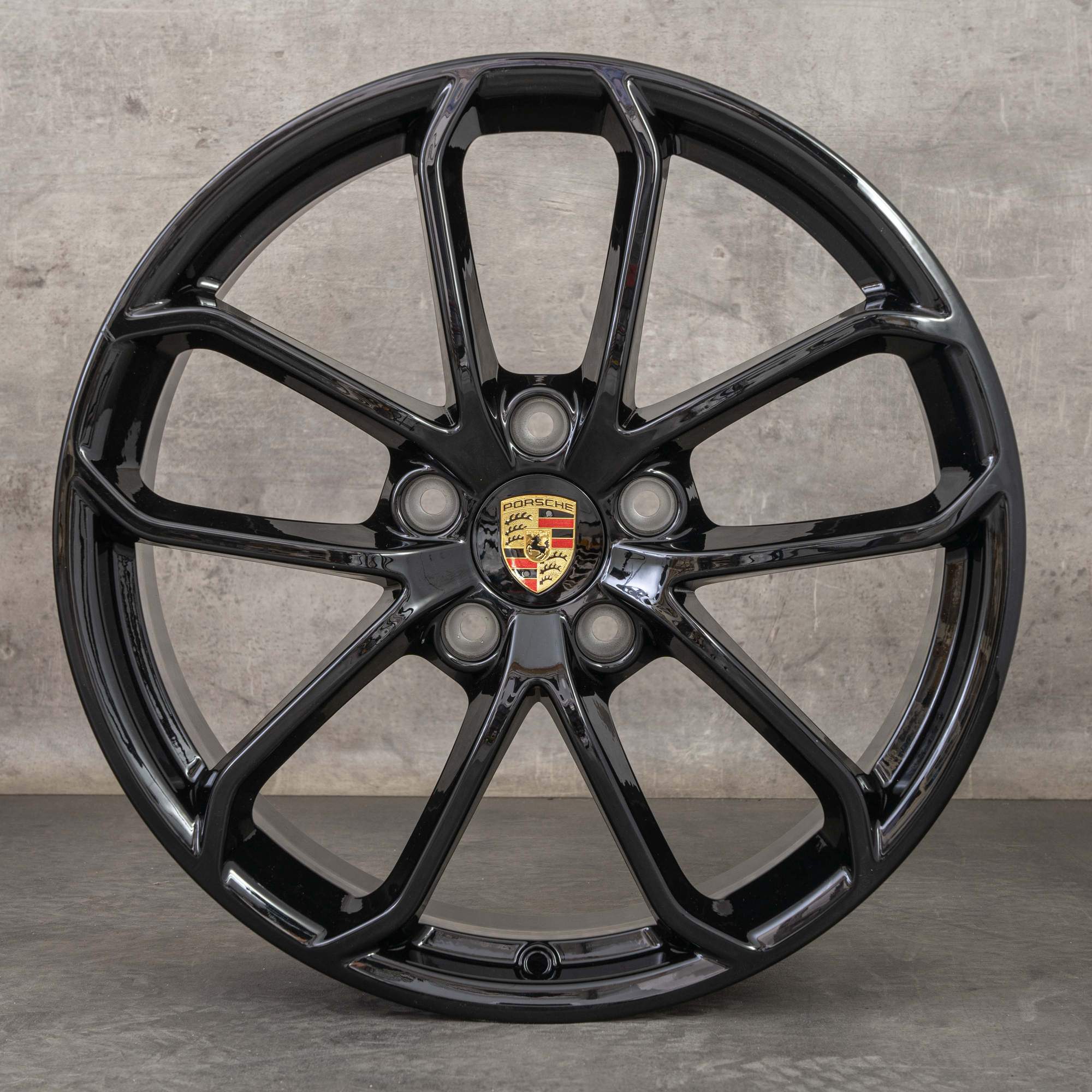 Alkuperäiset Porsche Spyder Cayman 718 vanteet 20 tuuman 982 GT4 kesäpyörät 982601025AB 982601025AC musta kiiltävä UUSI