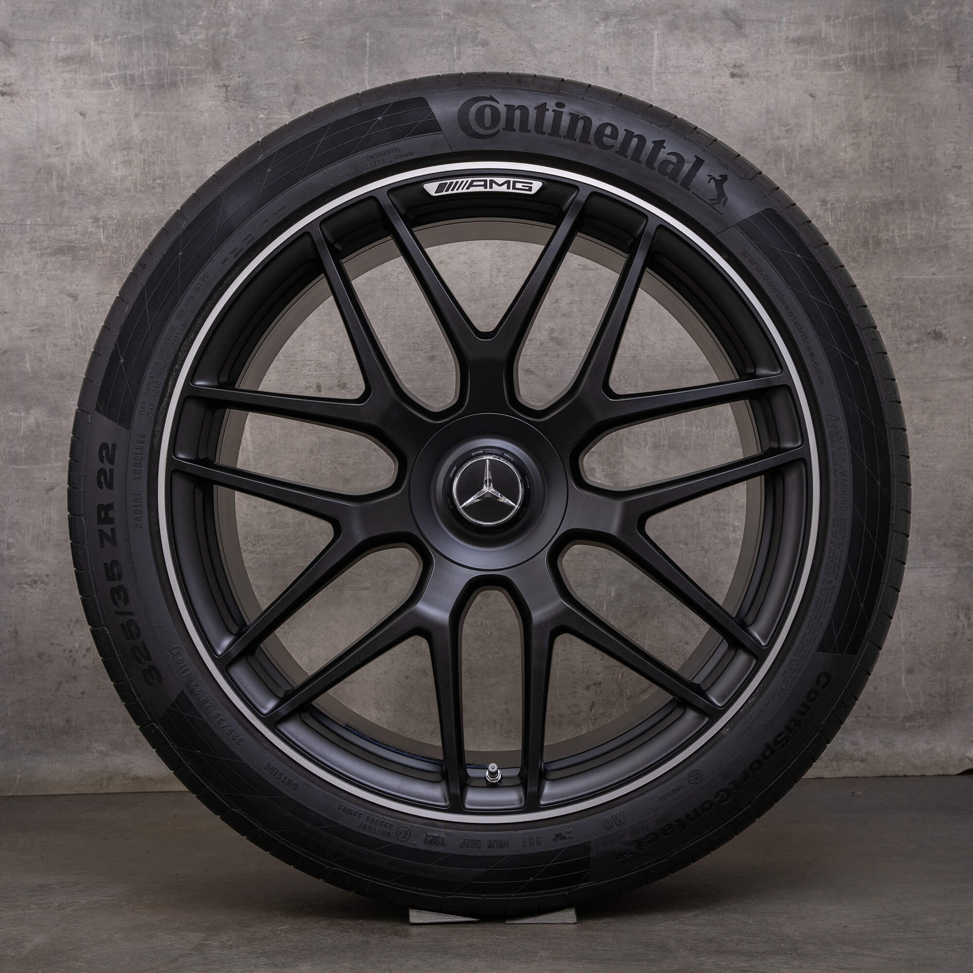 Original Mercedes Benz GLE 53 63 & S AMG Felgen 22 Zoll X167 C167 Hybrid A1674014400 A1674015701 Sommerräder schwarz matt glanzgedreht