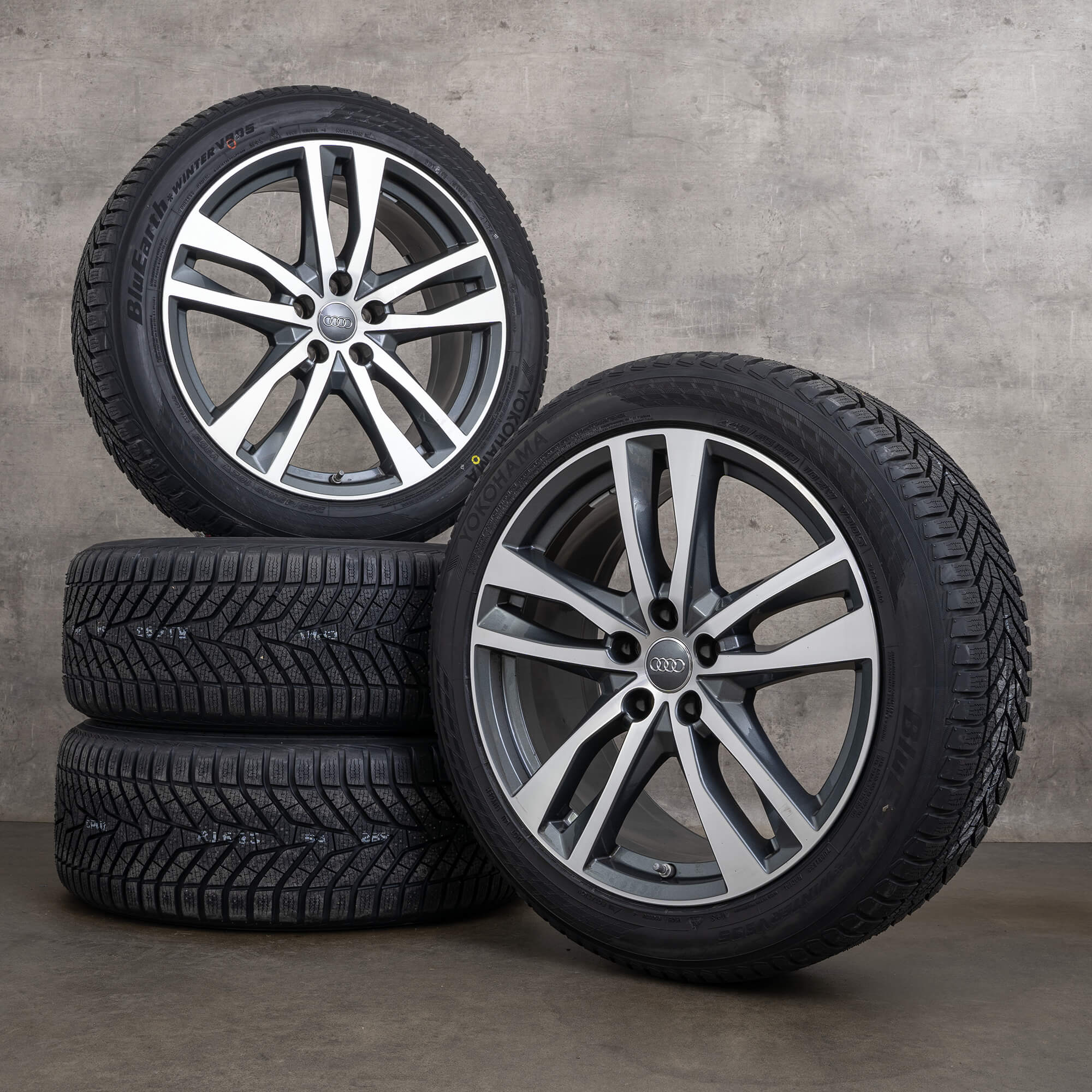 Jantes hiver d'origine Audi A6 S6 19 pouces jantes 4K C8 4K0601025H anthracite, brillant