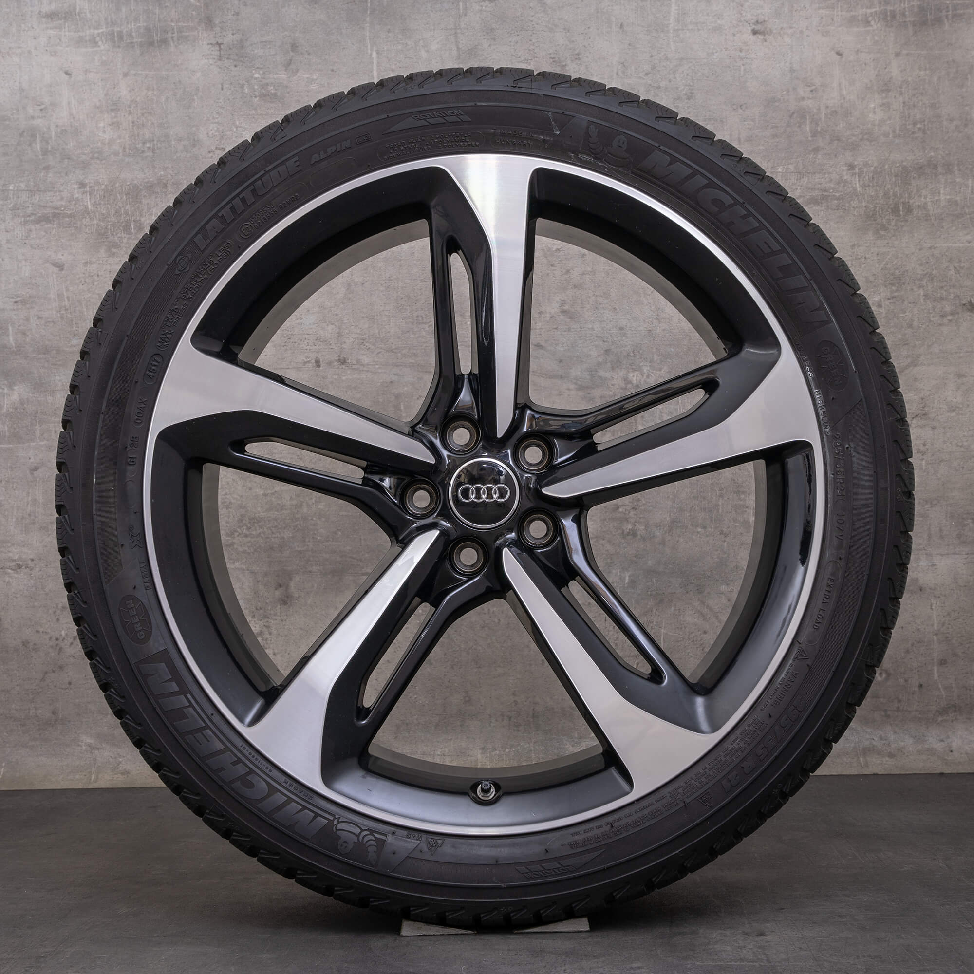 Original Audi Q7 SQ7 Winterräder 21 Zoll 4M Felgen 4M0601025AB schwarz glanzgedreht