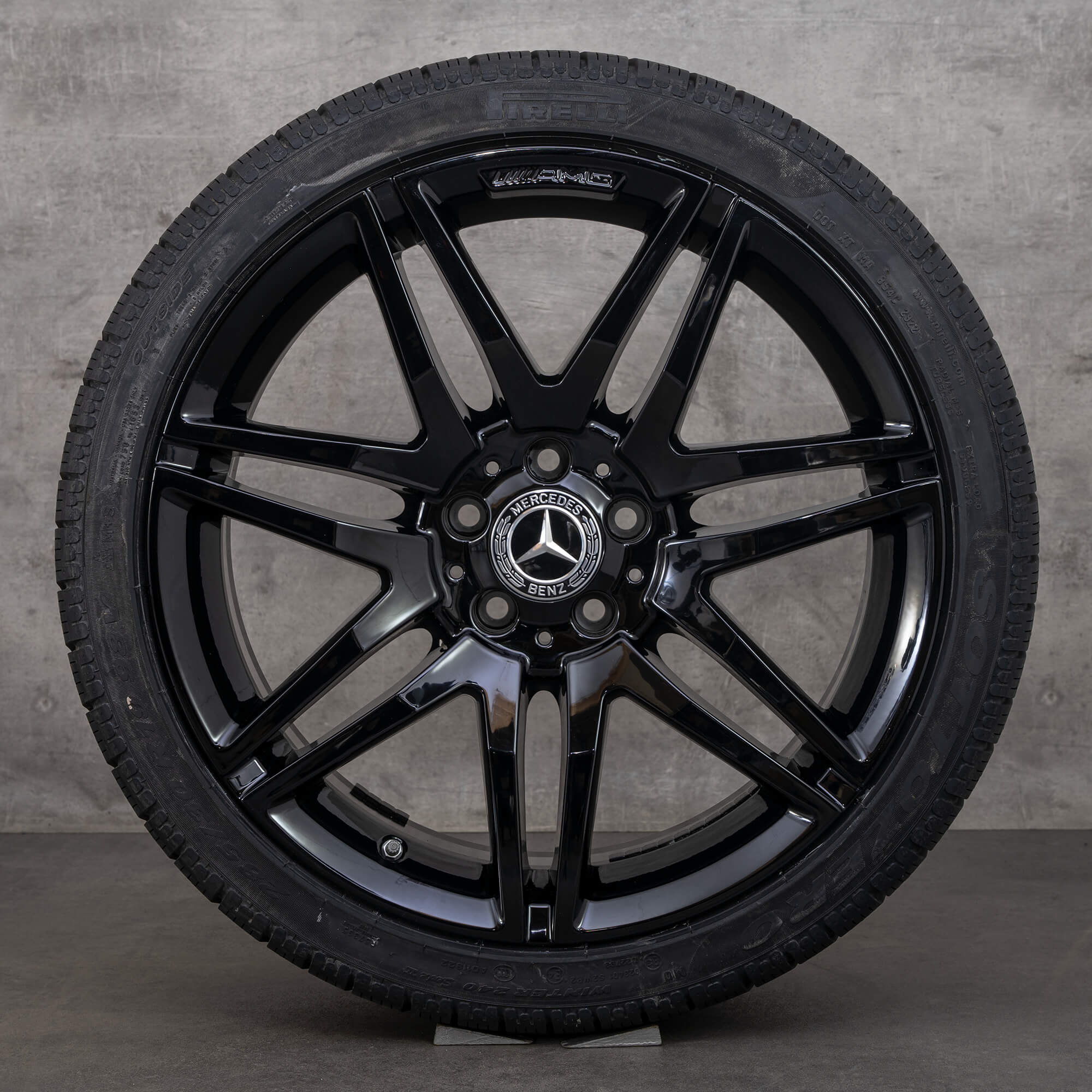 Orijinal Mercedes Benz E-Serisi AMG kış jant lastik 19 inç W212 S212 jantlar A2124014502 A2124014602 siyah parlak