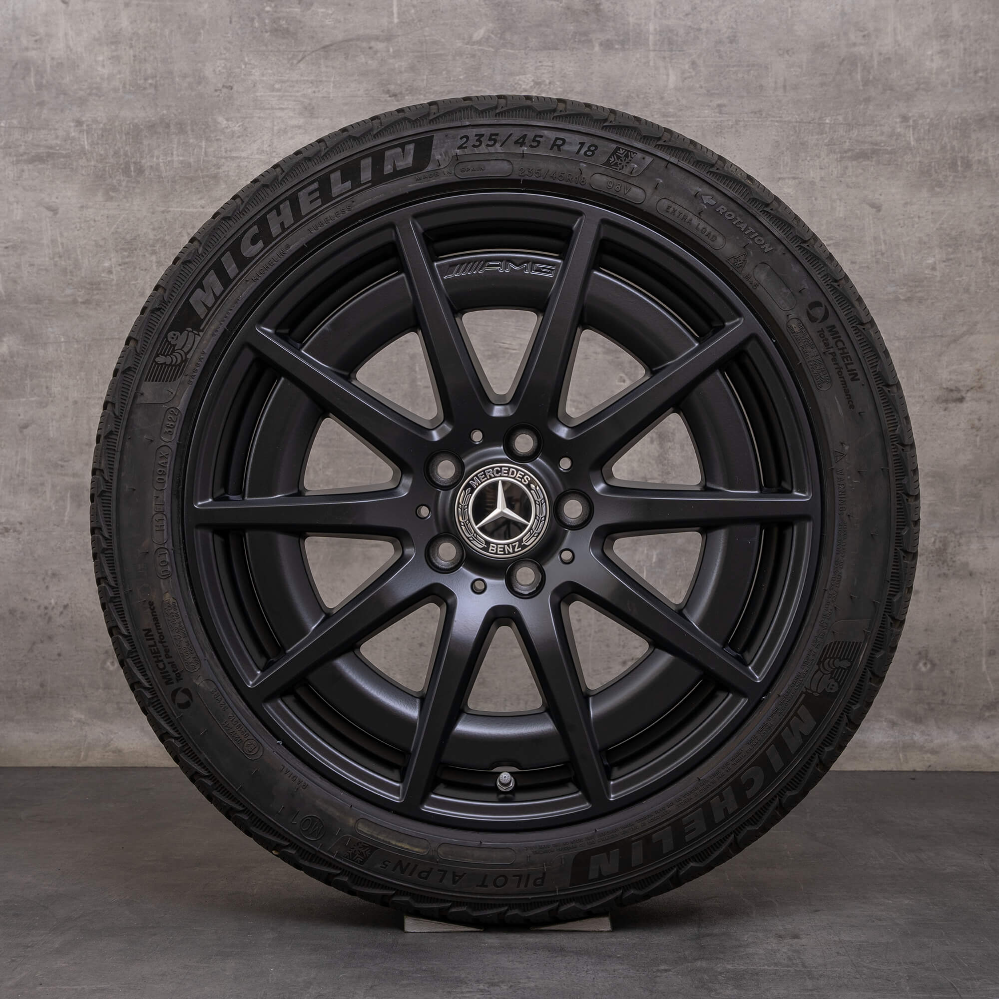 Originale Mercedes Benz Classe C C43 AMG pneumatici invernali 18 pollici W206 S206 cerchi A2064012100 nero opaco