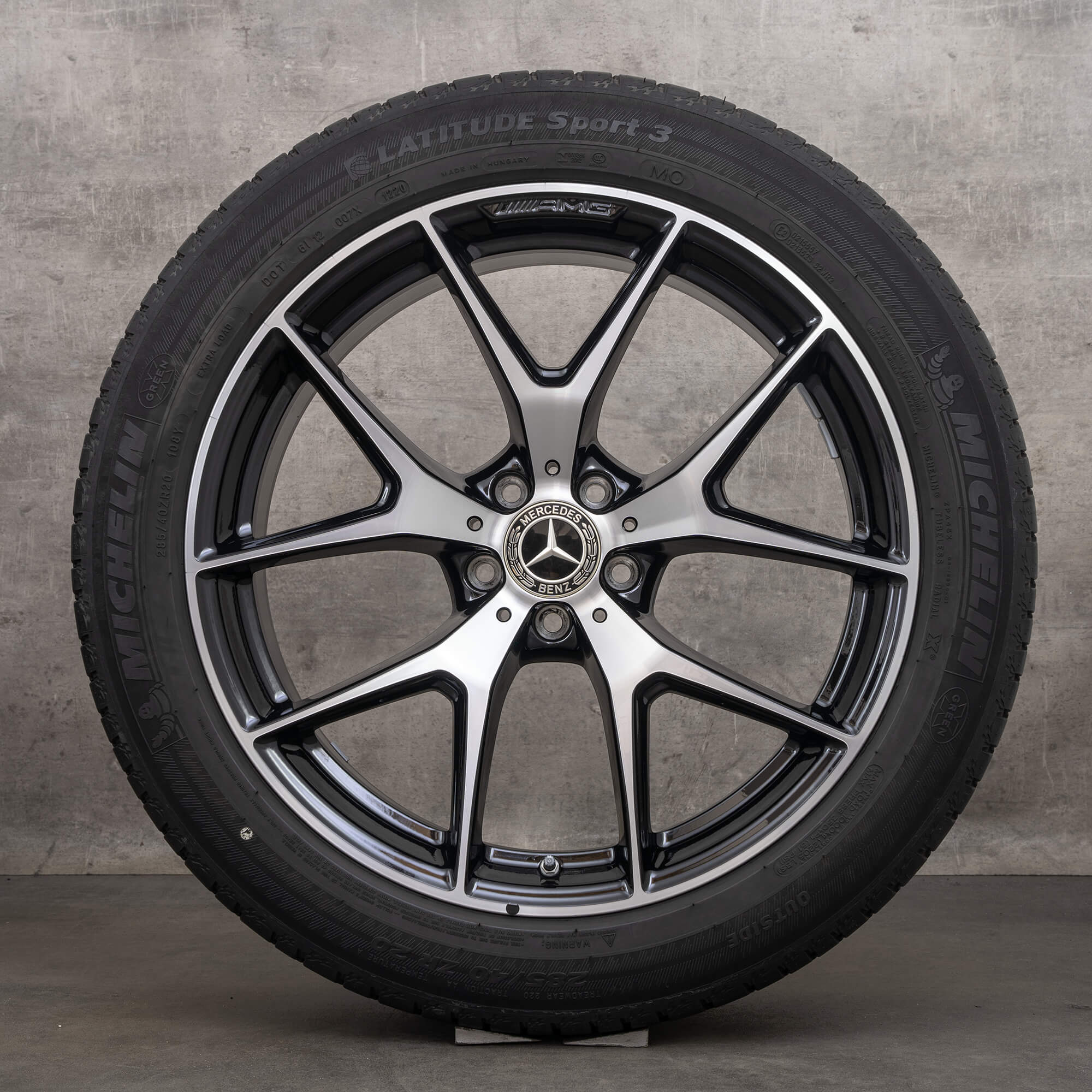 Alkuperäiset Mercedes Benz GLC & 43 AMG vanteet 20 tuuman X253 C253 kesäpyörät A2534015500 A2534015600 musta kiillotettu