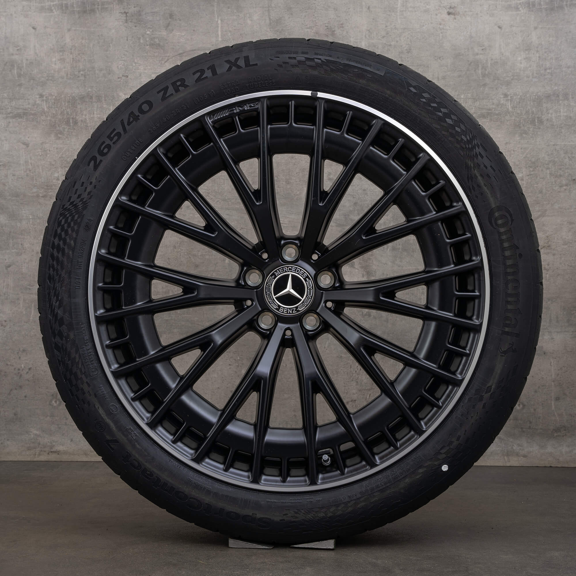 Alkuperäiset Mercedes Benz EQS 53 AMG vanteet 21 tuuman V297 4Matic+ kesäpyörät A2974012900 musta matta kiillotettu UUSI