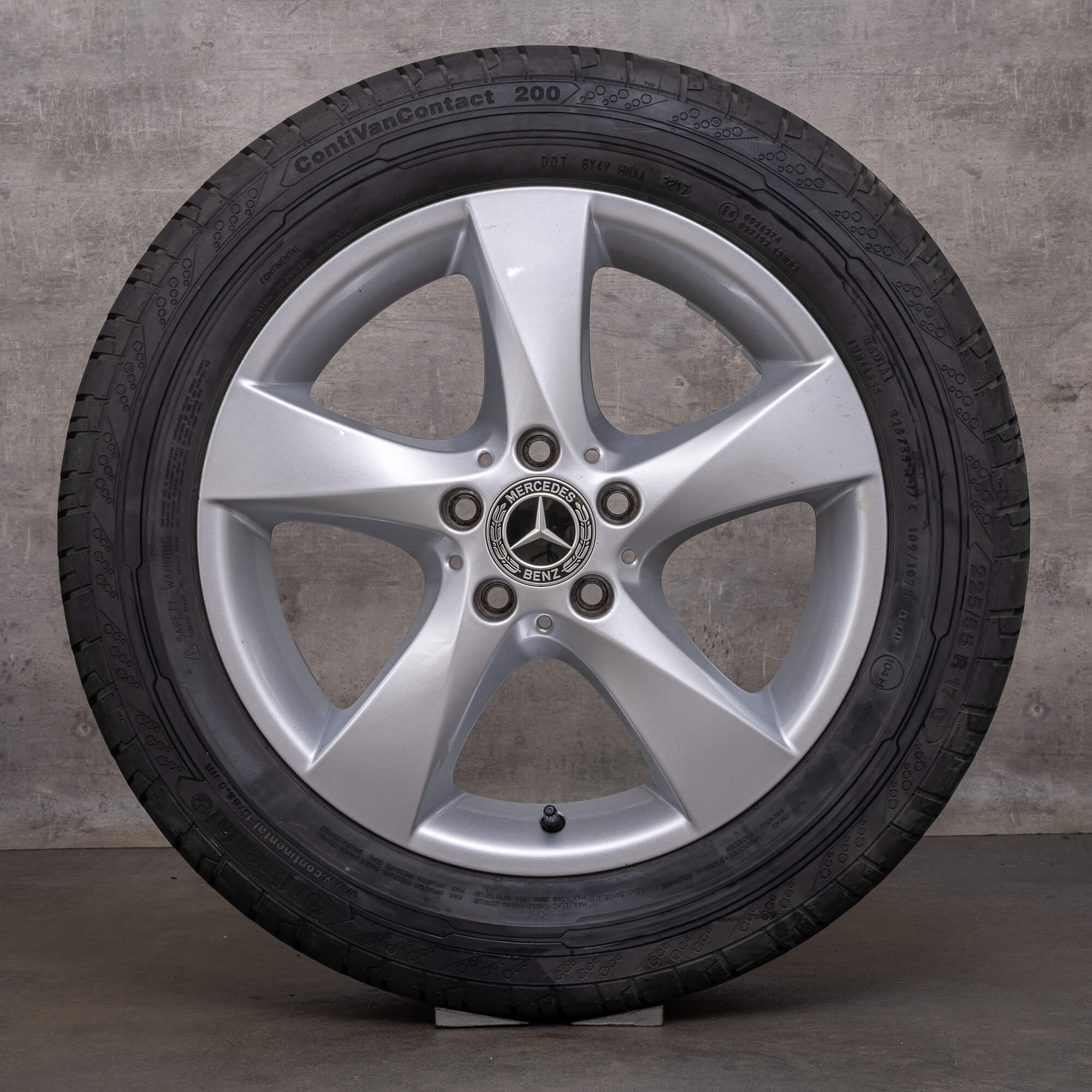 Original Mercedes Benz V-Klasse Felgen 17 Zoll W447 Vito Viano Sommerräder A4474014800 silber