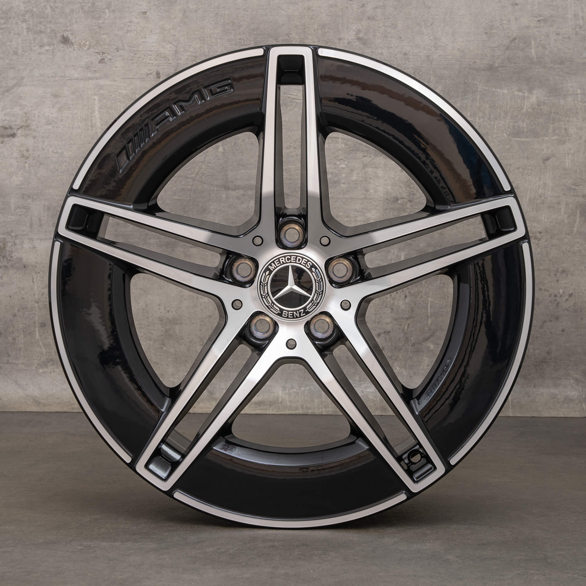 Original Mercedes Benz E-Klasse AMG Felgen 19 Zoll W214 S214 A2144010300 schwarz glanzgedreht NEU