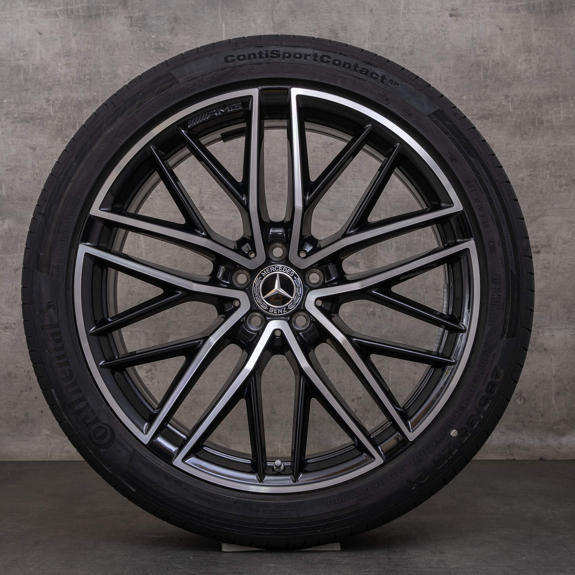 Oryginał Mercedes Benz GLC 43 AMG felgi 21 cali C253 X253 koła letnie A2534015700 A2534015800 czarne polerowane NOWOŚĆ