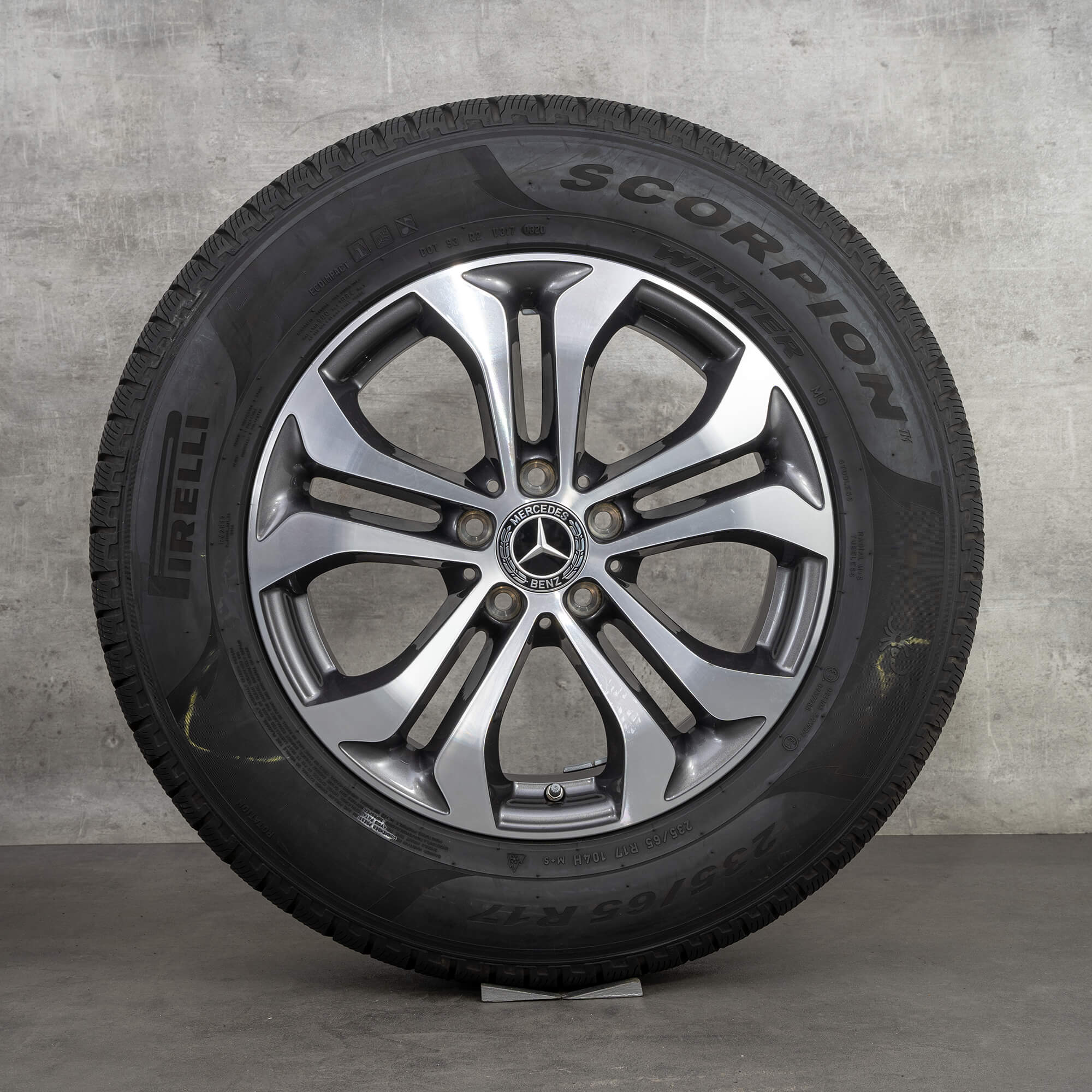 Llantas de invierno originales Mercedes Benz GLC 17 pulgadas X253 A2534010600 gris himalaya torneado brillante
