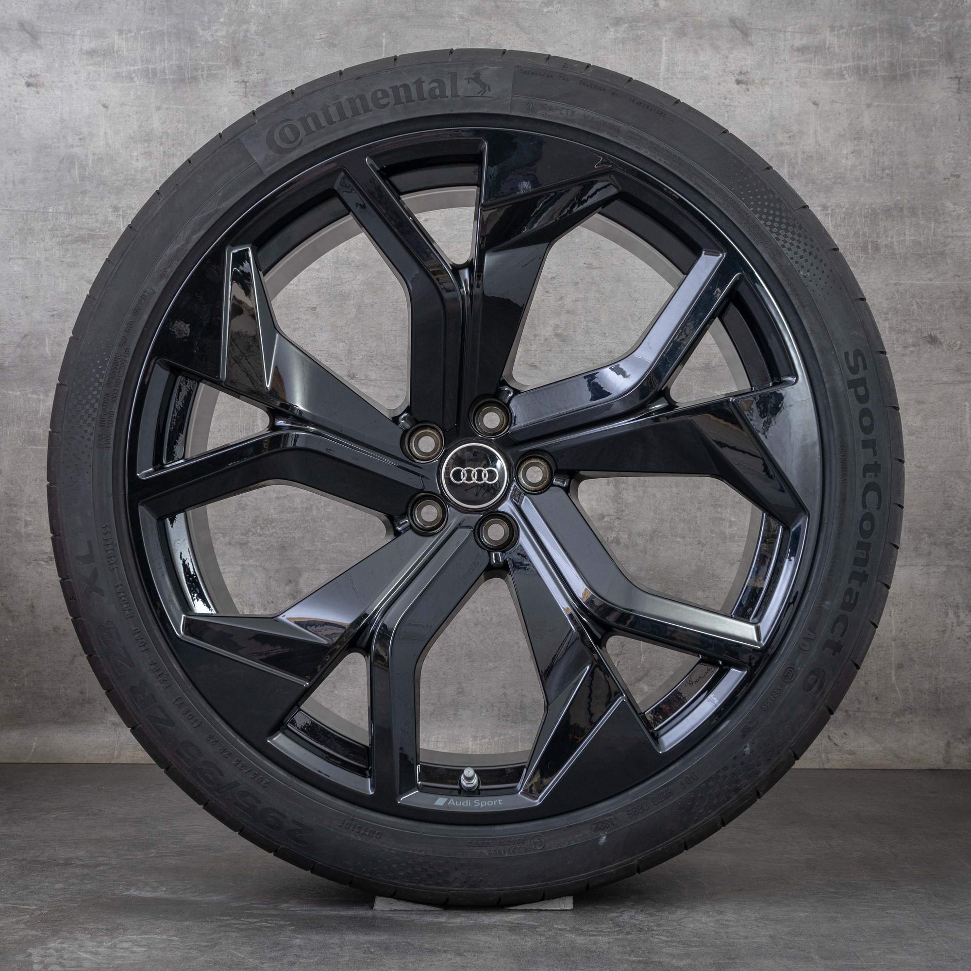 OEM Audi RS Q8 rims 23 inch 4M8 summer wheels 4M8601025AP black high gloss