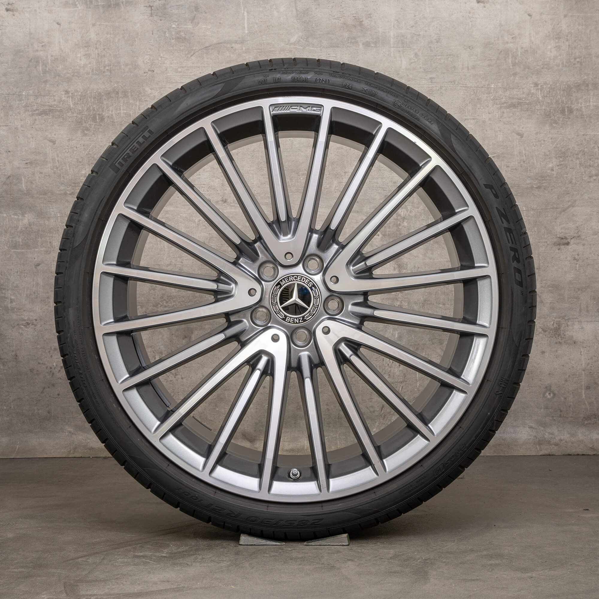 Original Mercedes Benz S-Klasse Sommerräder 21 Zoll W223 X223 Felgen A2234011700 A2534011800 himalaya grau