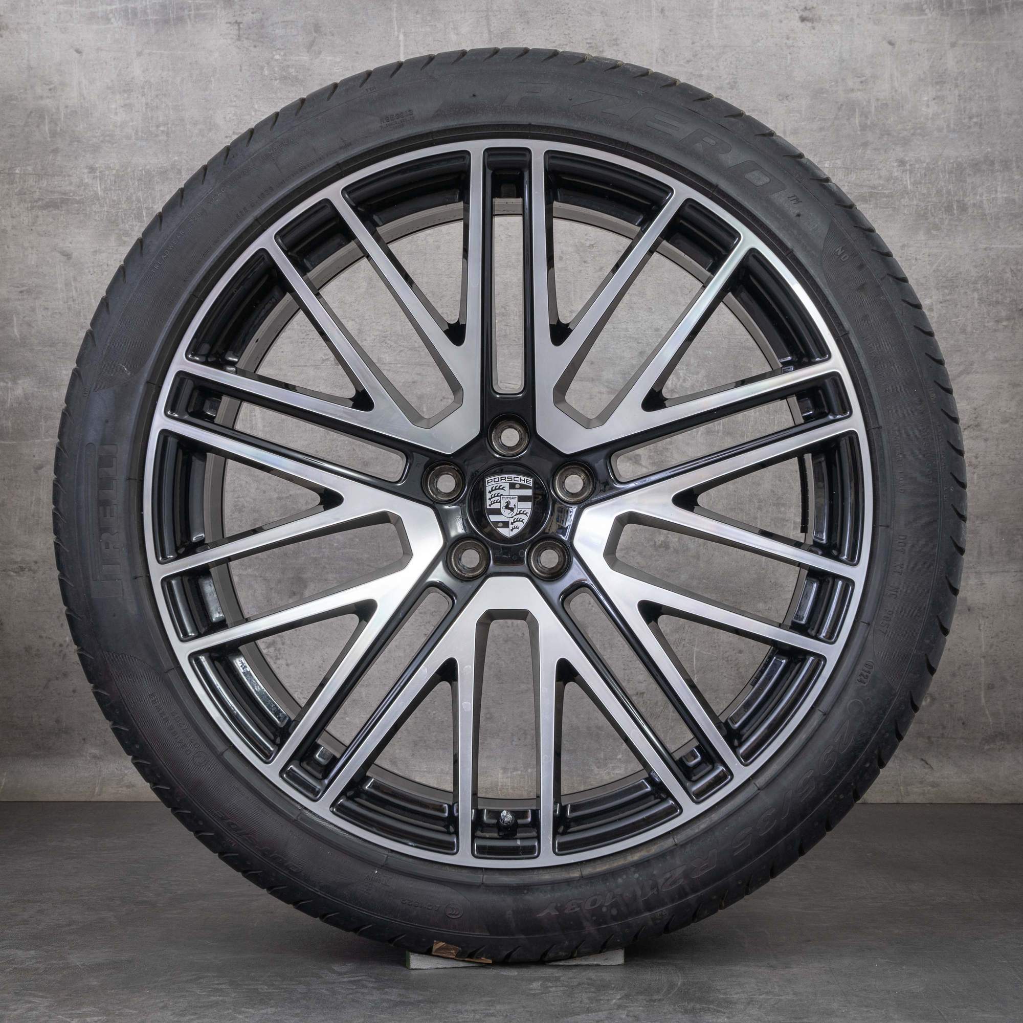 Jantes originais Porsche Macan III jantes verão de 21 polegadas 95B601025GA 95B601025GB preto polido torneado