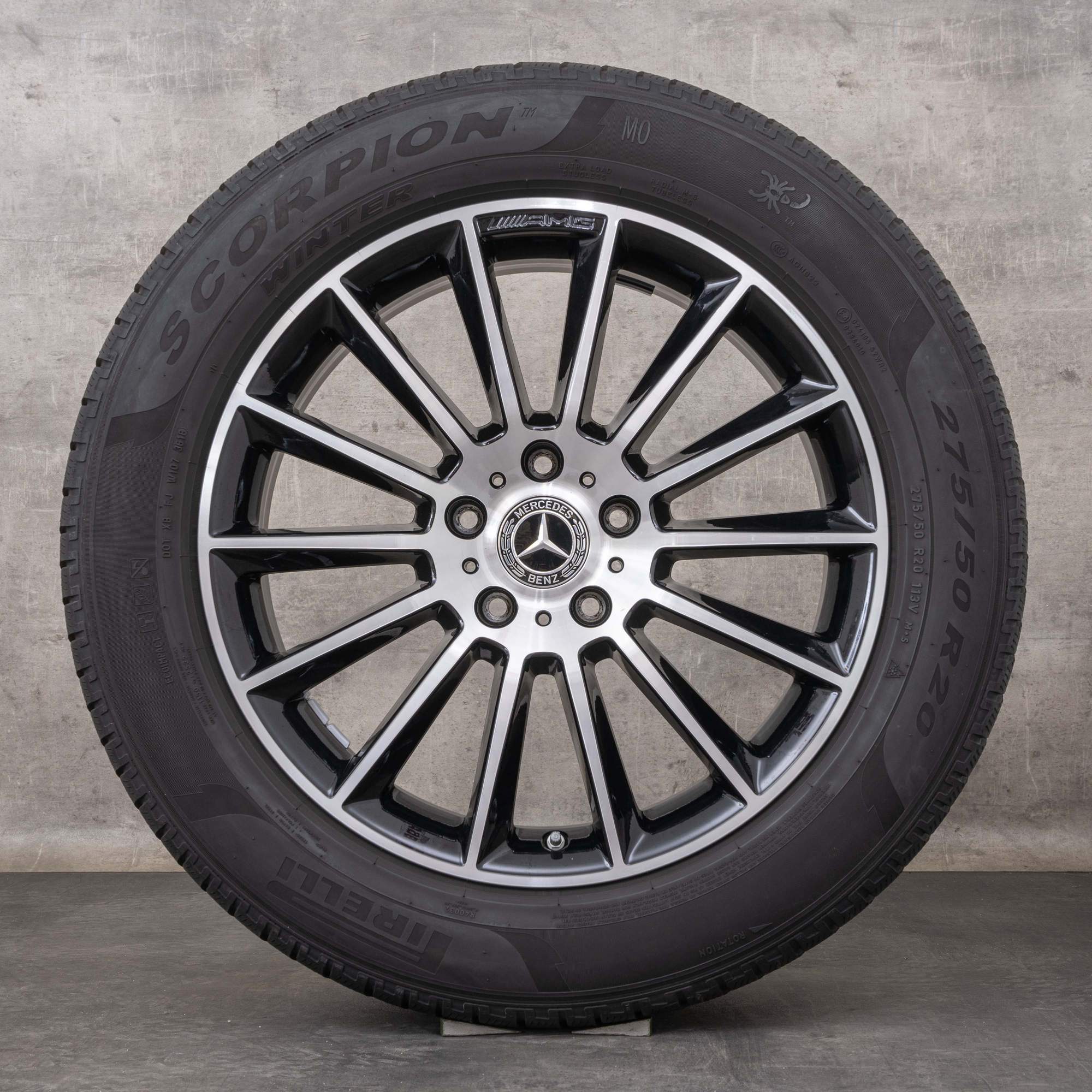 Oryginał Mercedes Benz Klasa G AMG koła 20 cali W463 G350 d G400 G500 letnie A4634011700 czarne polerowane toczone