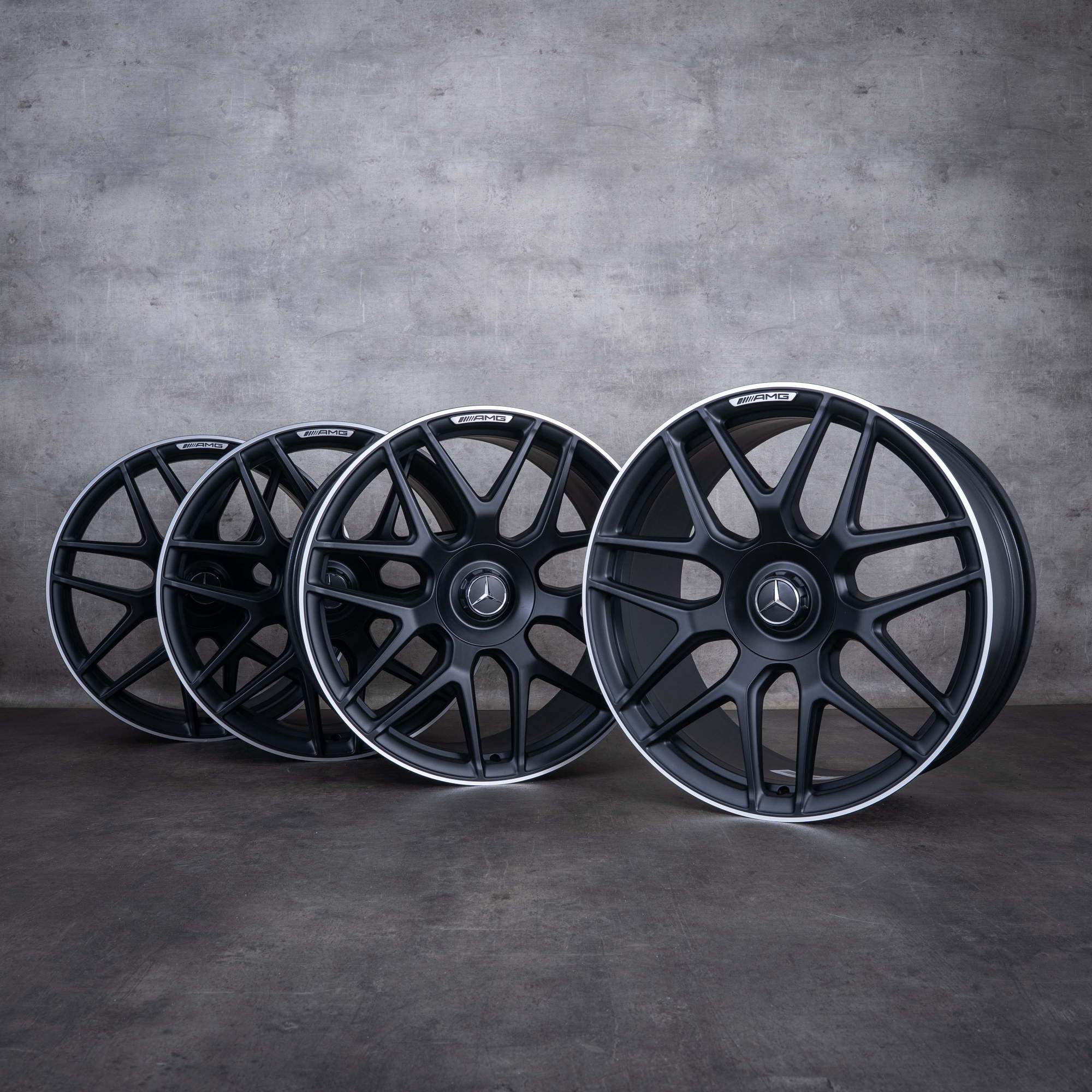 OEM Mercedes-Benz G-Class G63 AMG 22inch rims W465 W463A A4634012000 Matte Black Diamond Cut Edges NEW