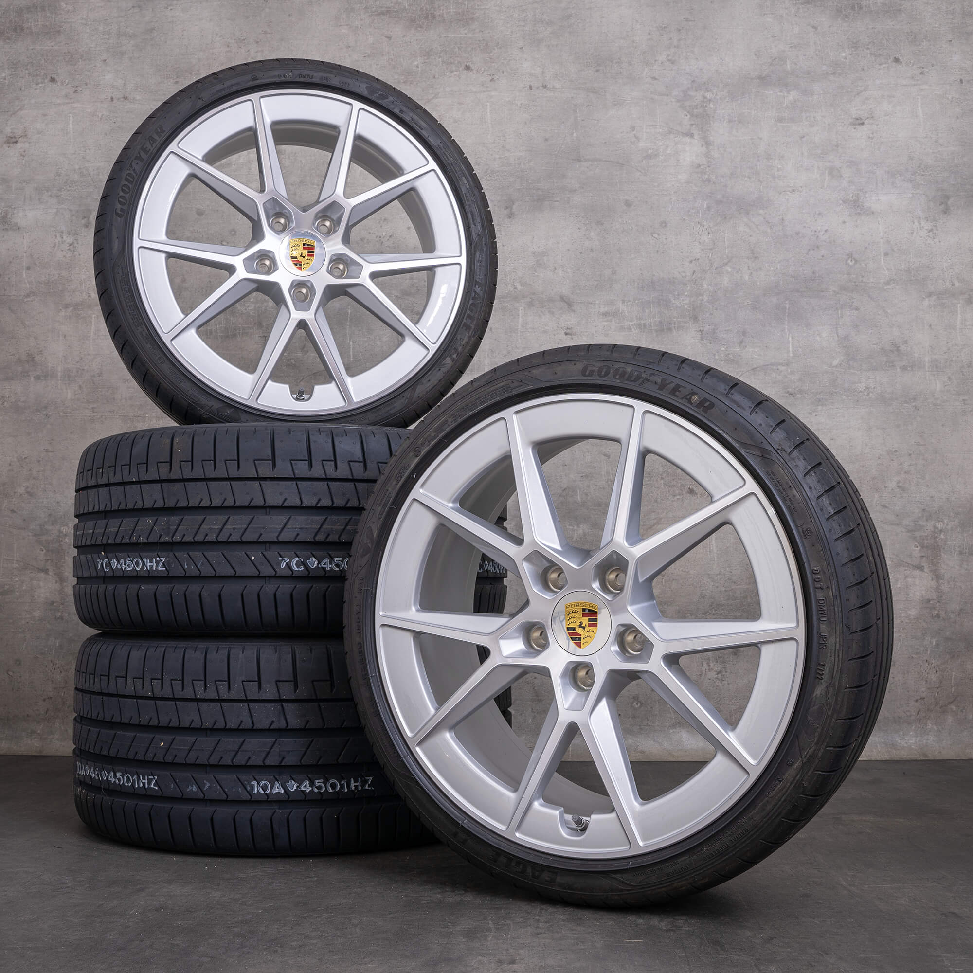 Alkuperäiset Porsche 911 vanteet 20 21 tuuman 992 II Facelift Carrera S Design GTS C4 C2 kesäpyörät 992601025BJ 992601025BK hopea kiiltävä käännetty UUSI