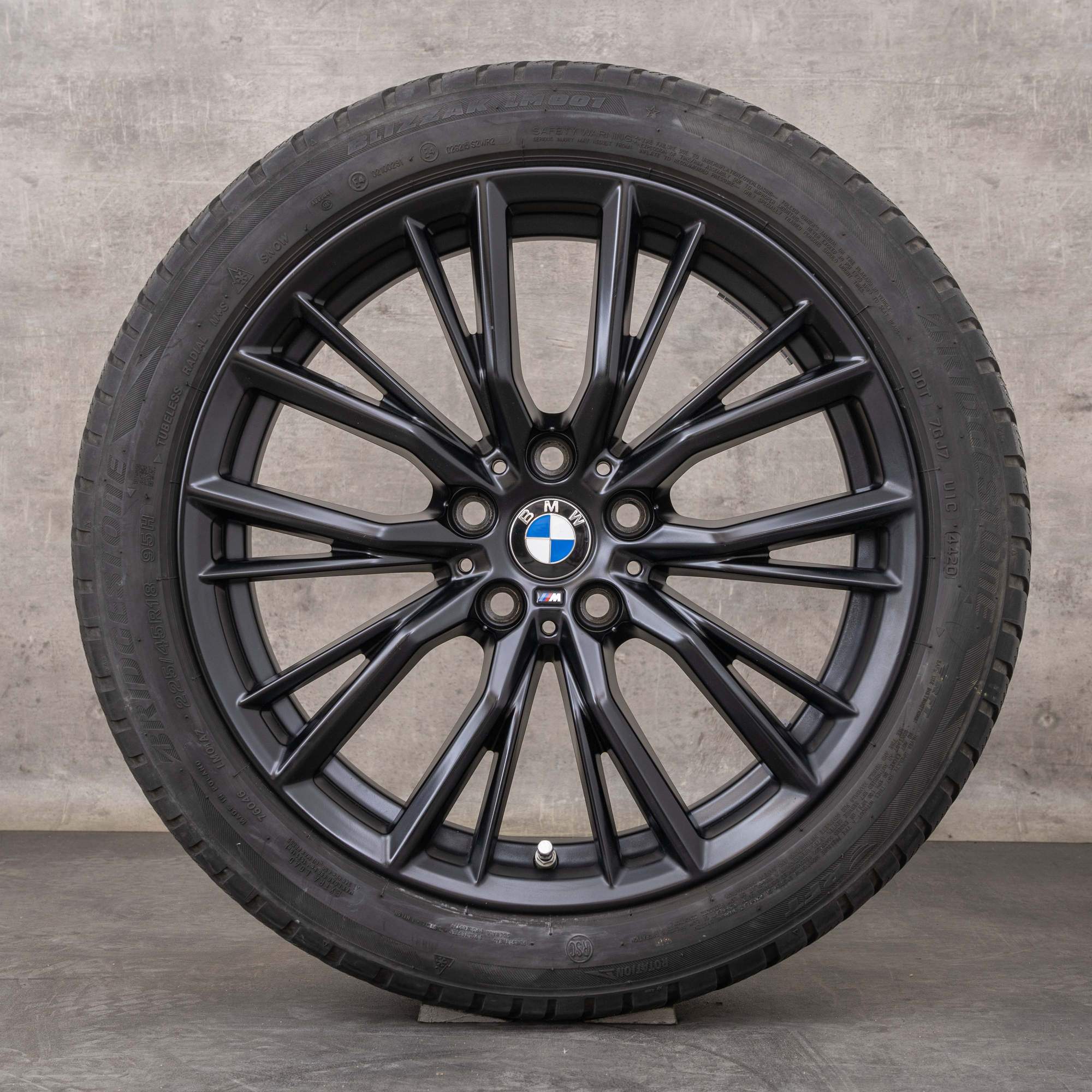 Oem BMW Série 3 pneus hiver jantes 18 pouces G20 G21 Styling 796 M 6885305 noir mat