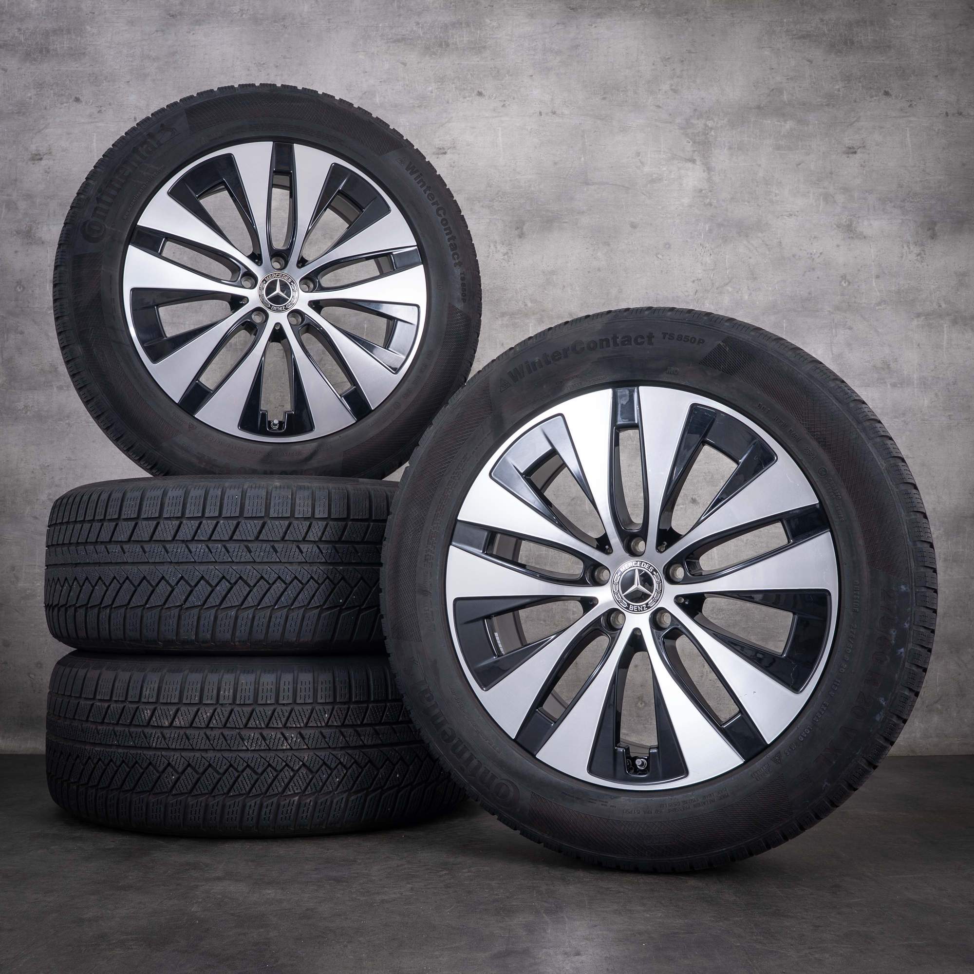 OEM Mercedes-Benz GLE 20inch winter wheels V167 C167 rims A1674013301 A1674013401 Black diamond cut