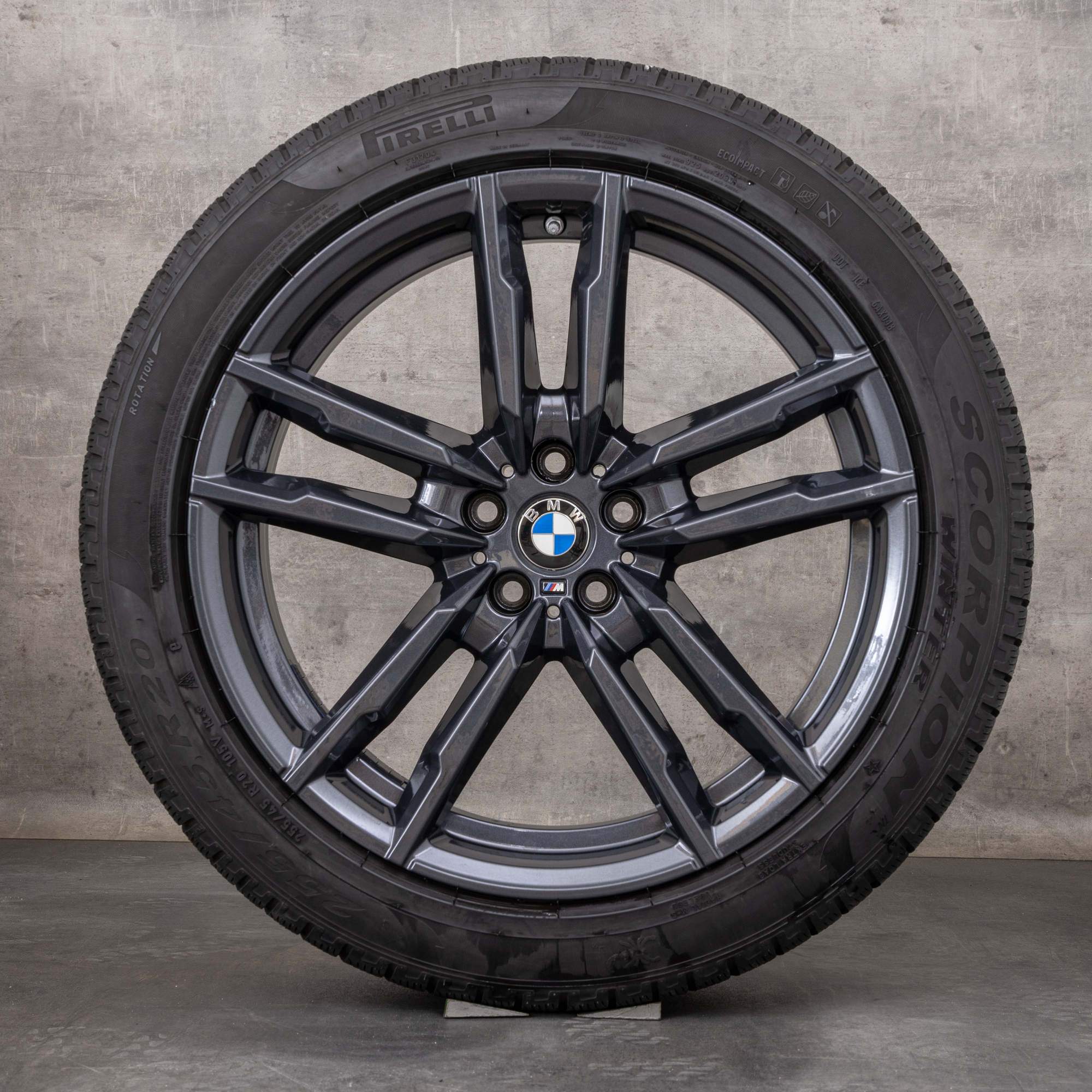 Oryginalał BMW X3M X4M koła zimowe 20 cali F97 F98 felgi stylizacja 764 M 8059723 8059724 orbit szary połysk