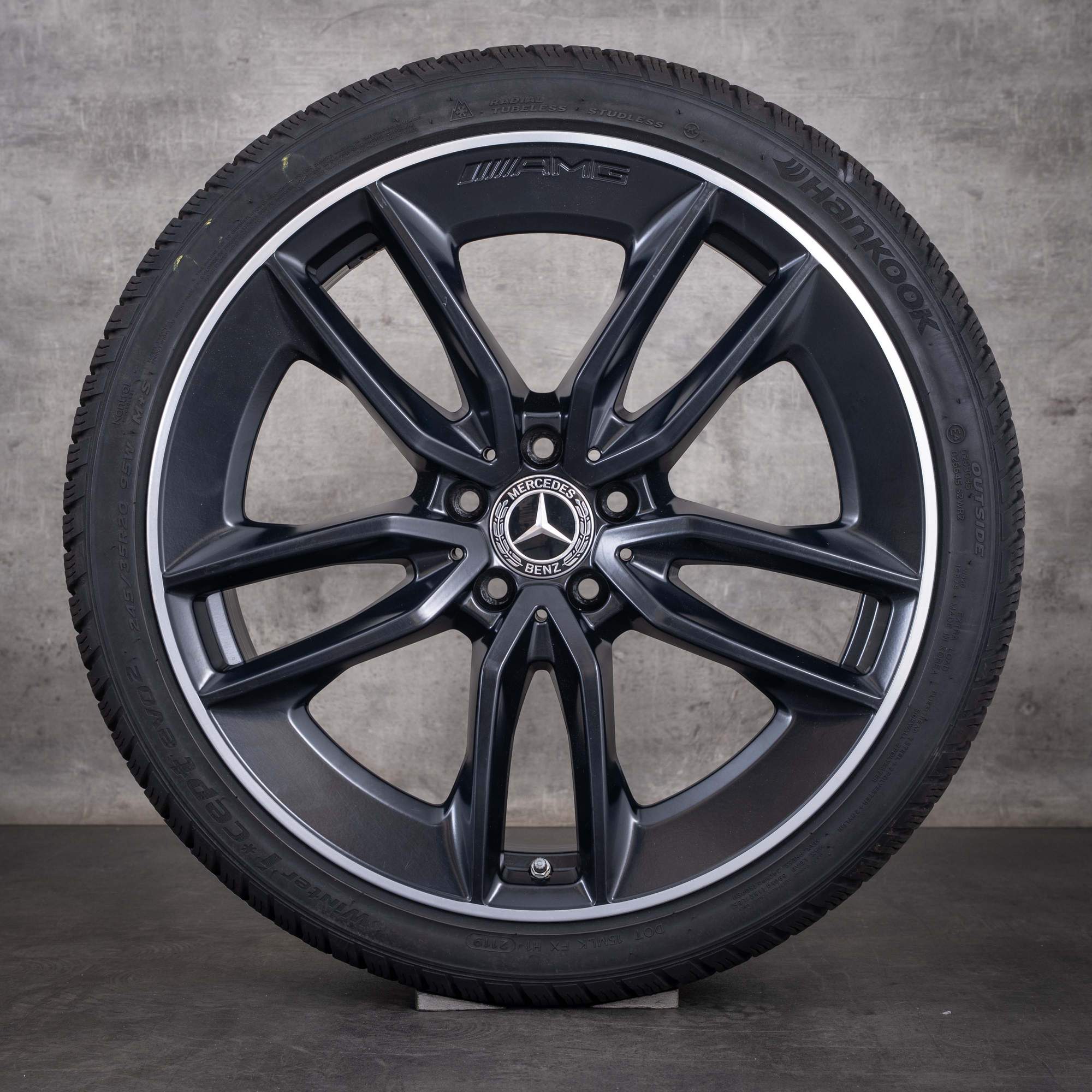 Jante originale Mercedes-Benz Clasa E E53 AMG pentru anvelope de iarnă 20 inci W213 S213 A238 C238 coduri A2134014900 și A2134015000 negru mat diamantate