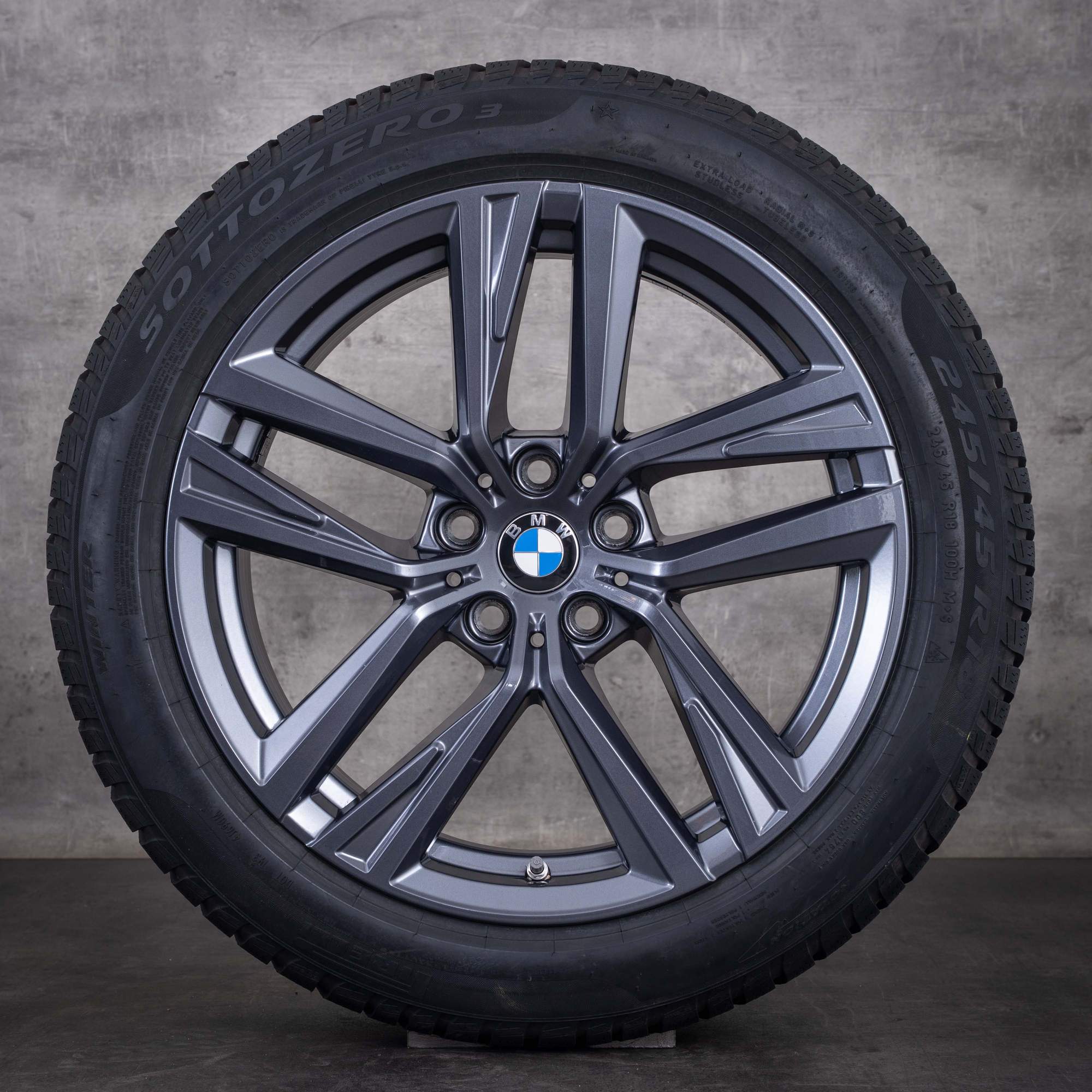 OEM BMW 4 Series i4 winter wheels 18inch G26 Gran Coupe rims Styling 853 6896768 gunmetal gray gloss