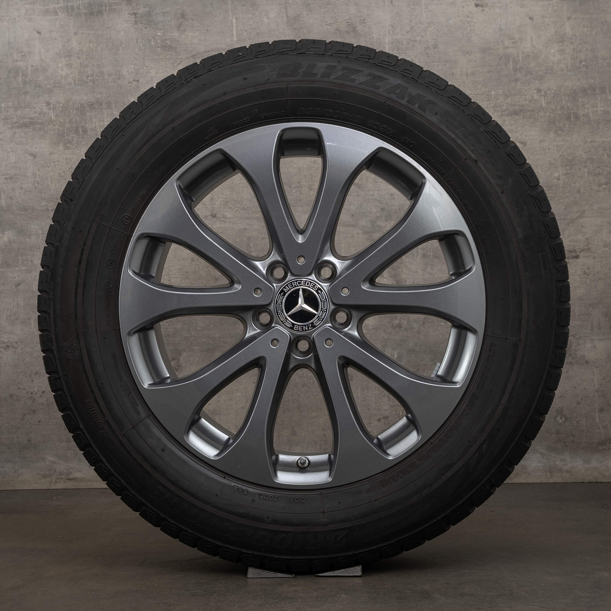 Originale Mercedes Benz GLC vinterhjul 18 tommer X253 C253 felger A2534011500 himalaya grå
