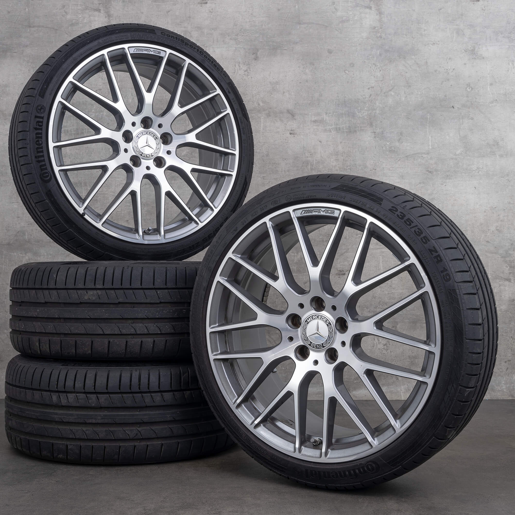 AMG 19 inch Mercedes Benz rims A45 CLA45 W176 C117 summer wheels tires