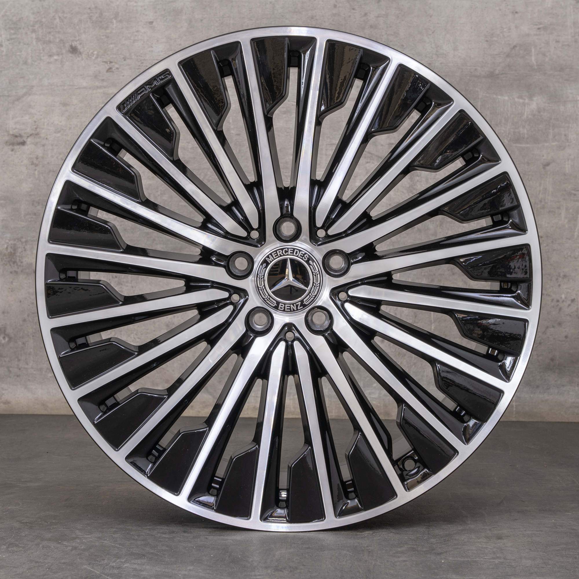Jantes originais Mercedes Benz Classe E AMG 20 polegadas W214 S214 A2144010500 A2144010600 preto polido NOVO