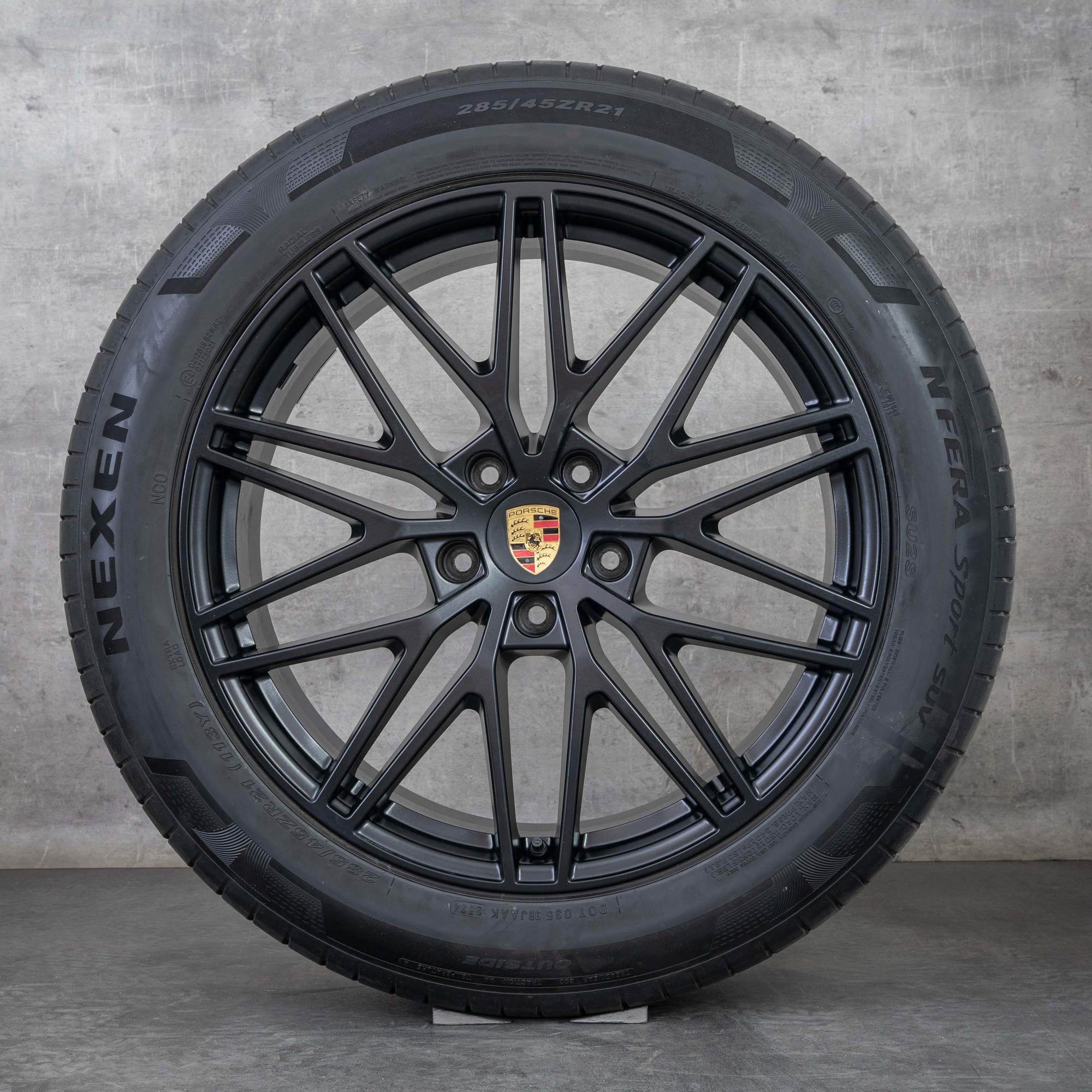 Alkuperäiset Porsche Cayenne 9YA II Coupe talvirenkaat 21 tuuman E3 vanteet 9Y0601025CD 9Y3601025BG RS Spyder musta UUSI