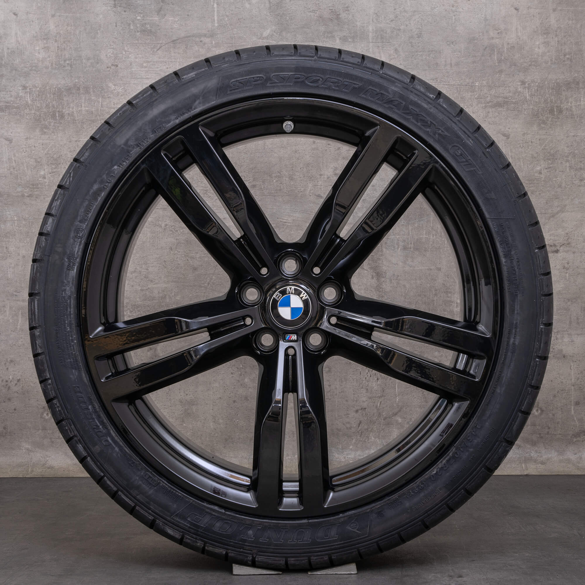 OEM BMW 6 series GT 7 winter wheels 20 inch G11 G12 G32 rims styling 648 M 7850581 7850582 black glossy