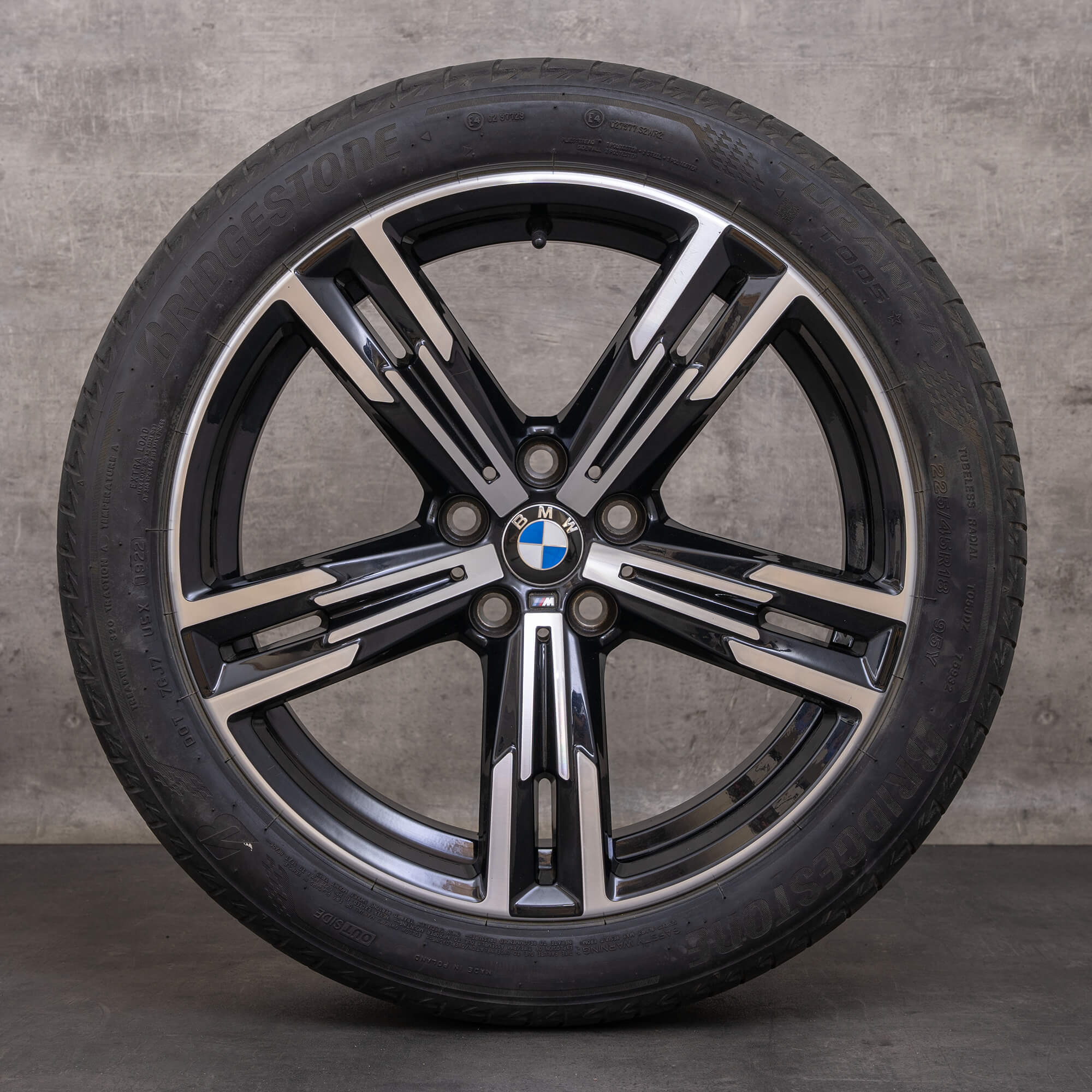 Original BMW 2er 3er 4er Winterräder 18 Zoll G20 G21 G22 G23 G42 Felgen Syling 848 M 8746631 8746632 jet black glanzgedreht