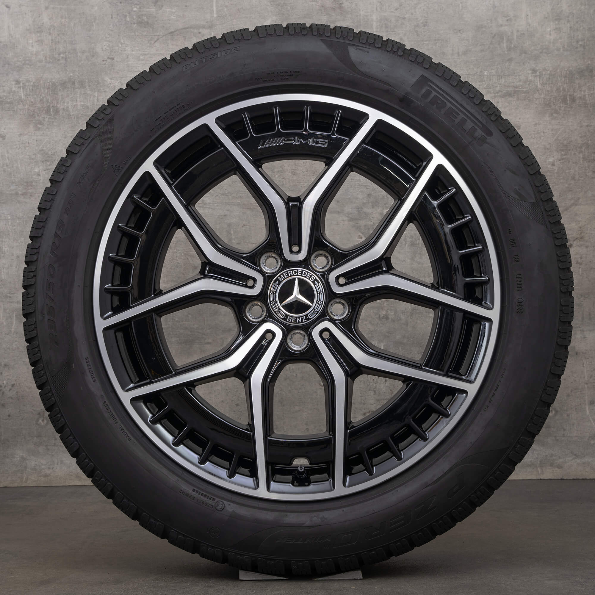 Oryginalał Mercedes Benz EQA EQB AMG koła zimowe 19 cali H243 X243 Felgi A2434010500 czarne Polerowane