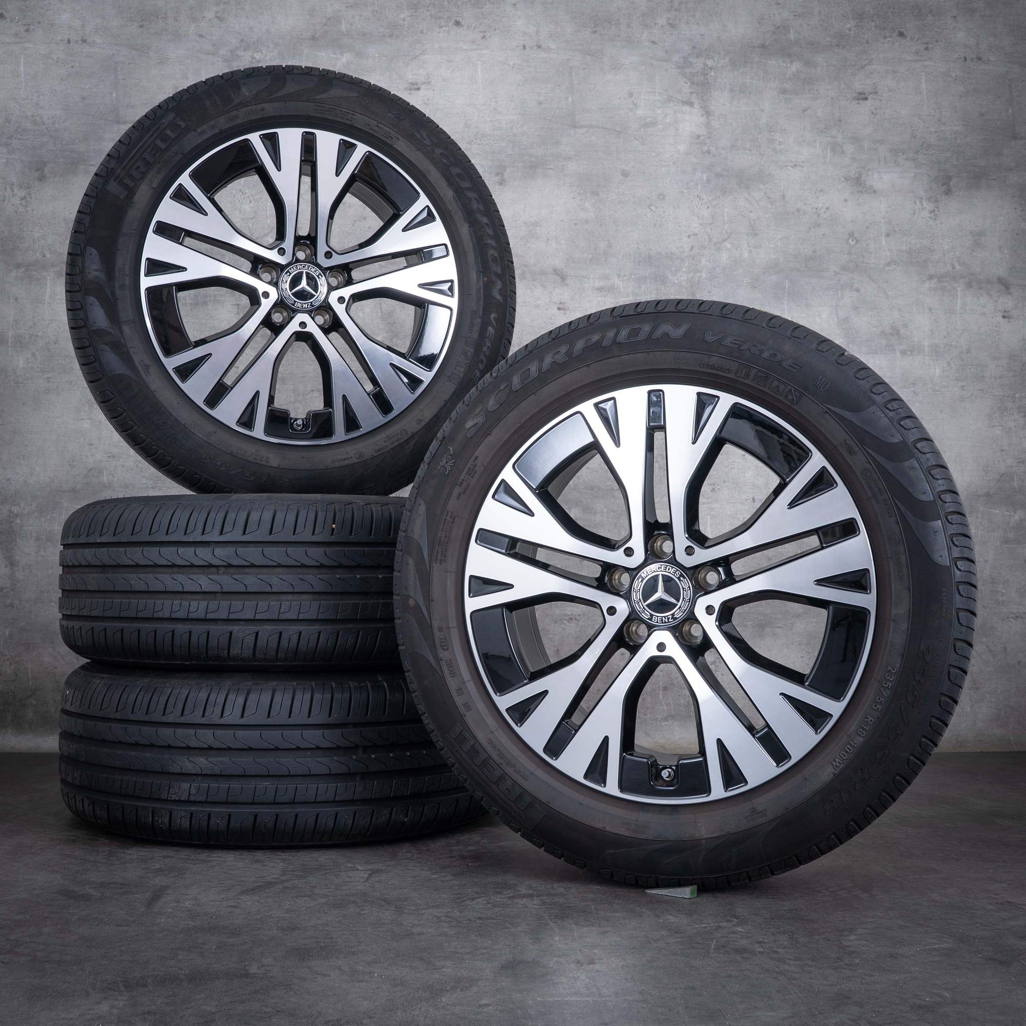 Alkuperäiset Mercedes Benz GLA GLB vanteet 18 tuuman X247 H247 kesäpyörät A2474015000 musta kiillotettu