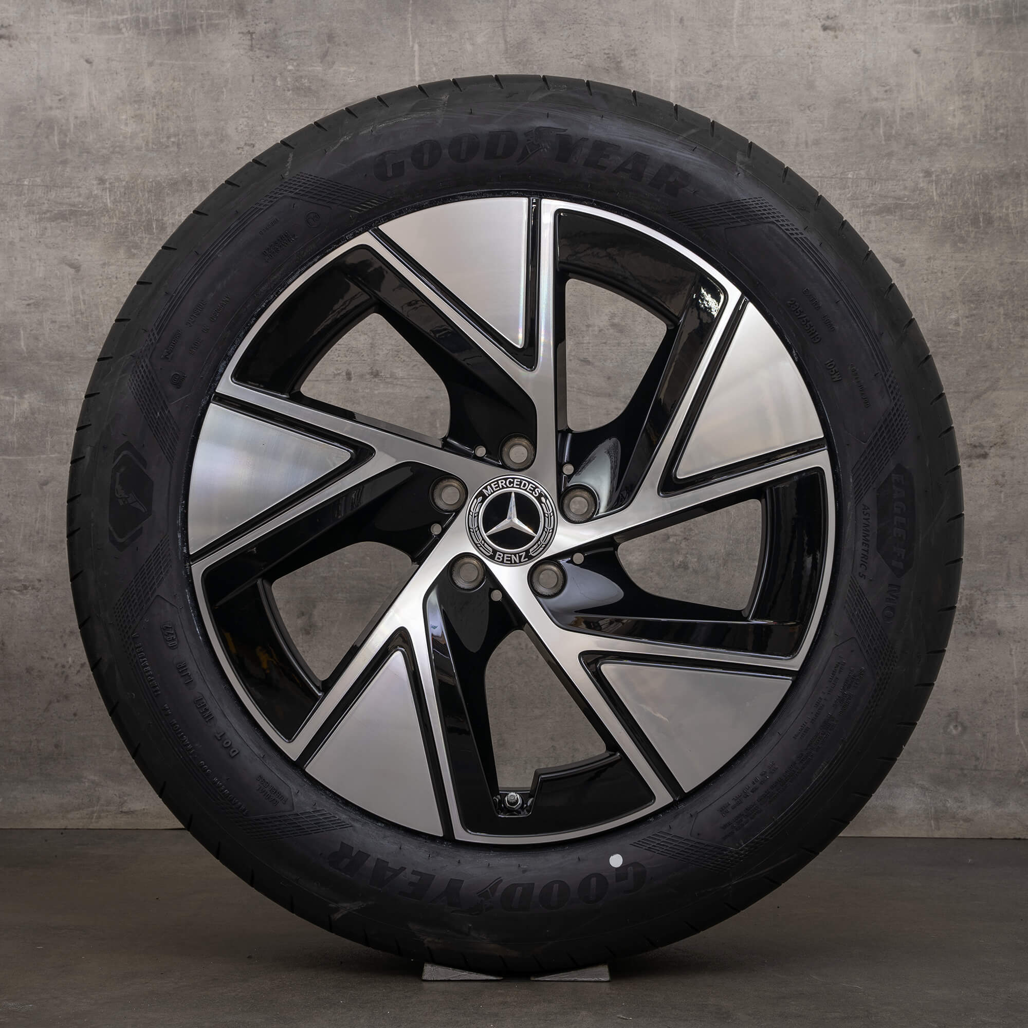 Genuine Mercedes Benz GLC cerchi 19 pollici X254 C254 ruote estive A2544015200 nero lucido girato NUOVO