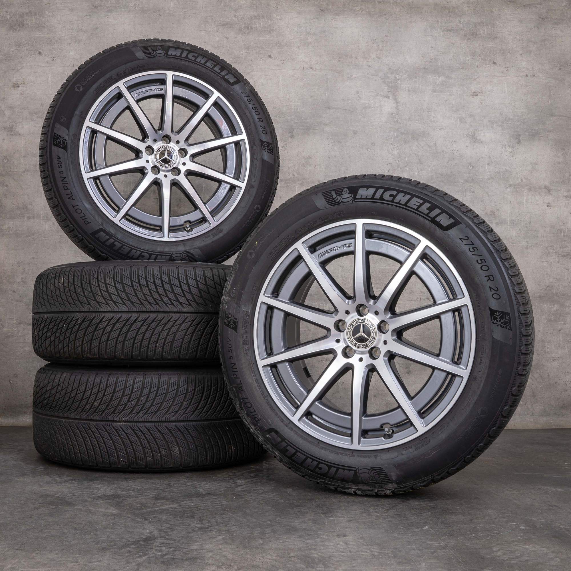Originales Mercedes Benz GLE 53 63 4Matic+ AMG ruedas de invierno 20 pulgadas llantas V167 A1674014000 A1674014100 gris himalaya pulido