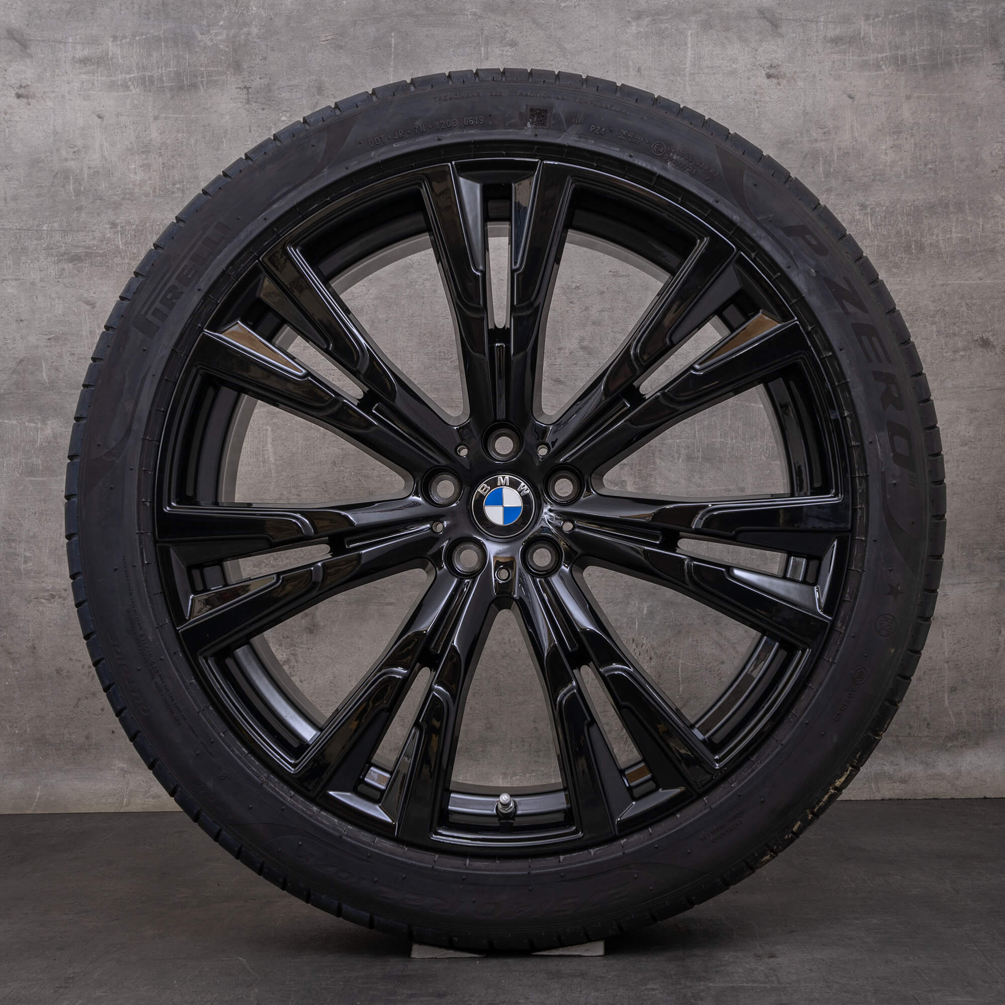 OEM BMW X7 rims 22 inch G07 summer wheels styling 756 6885143 6885462 black glossy