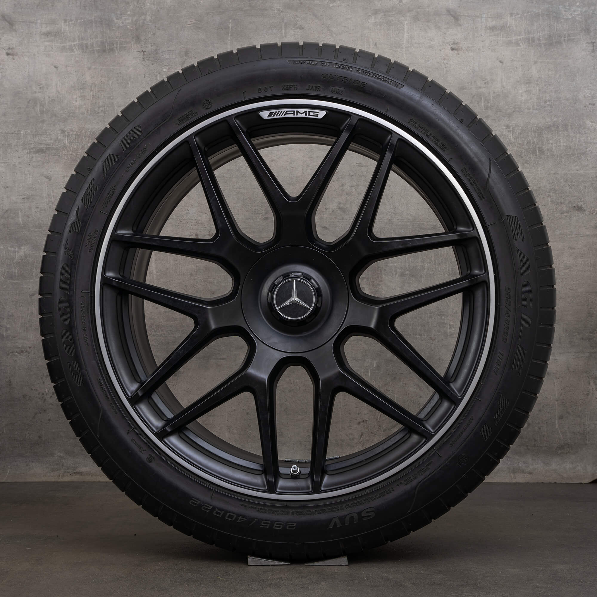 Llantas originales Mercedes Benz Clase G AMG de 22 pulgadas W463A G63 llantas verano A4634012000 negro llanta torneada brillante