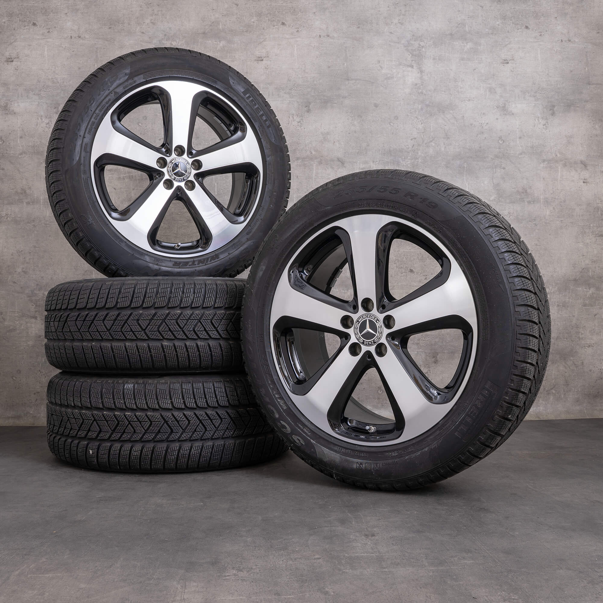 Genuine Mercedes Benz GLC & 43 AMG Winterrder 19 pollici X253 C253 cerchi A2534011000 nero lucido girato