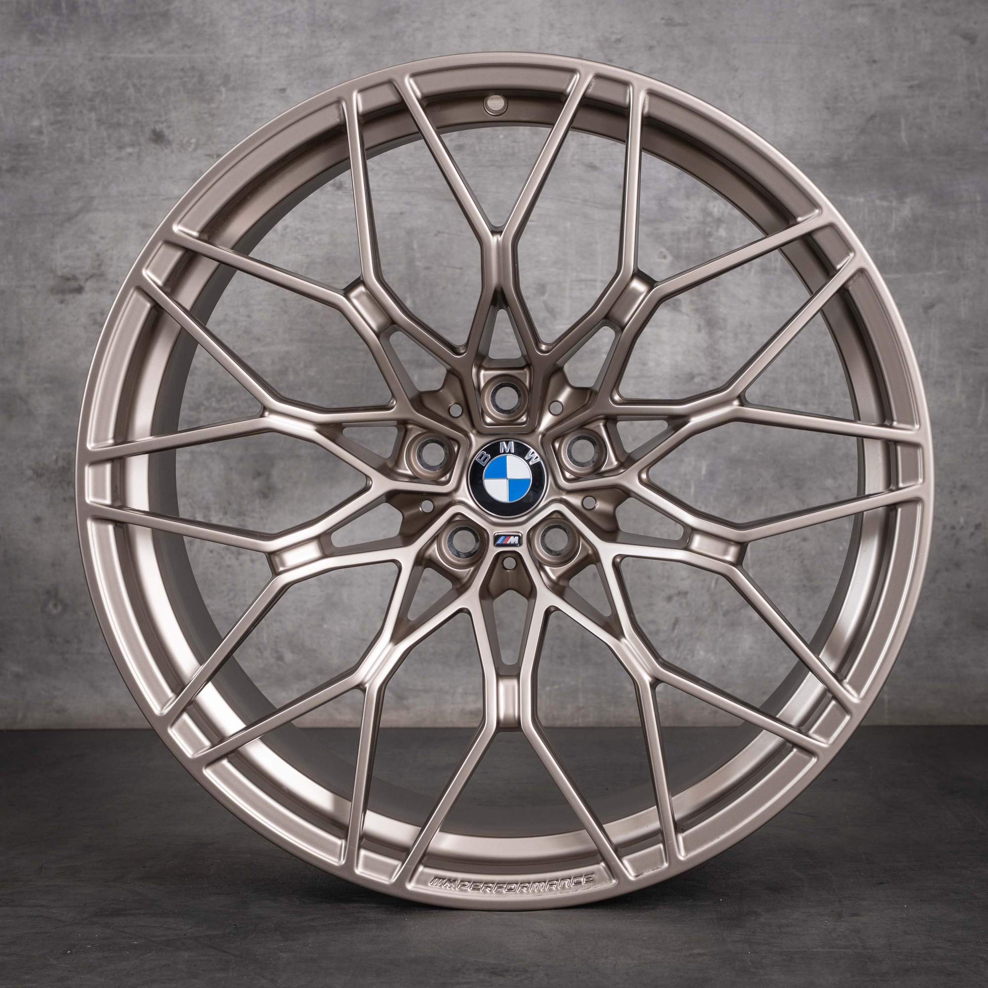 Original BMW M2 M3 M4 Felgen 20 21 Zoll G87 G80 G82 G83 Styling 1000 M 8746991 8746992 gold matt - Felge 1 von 4