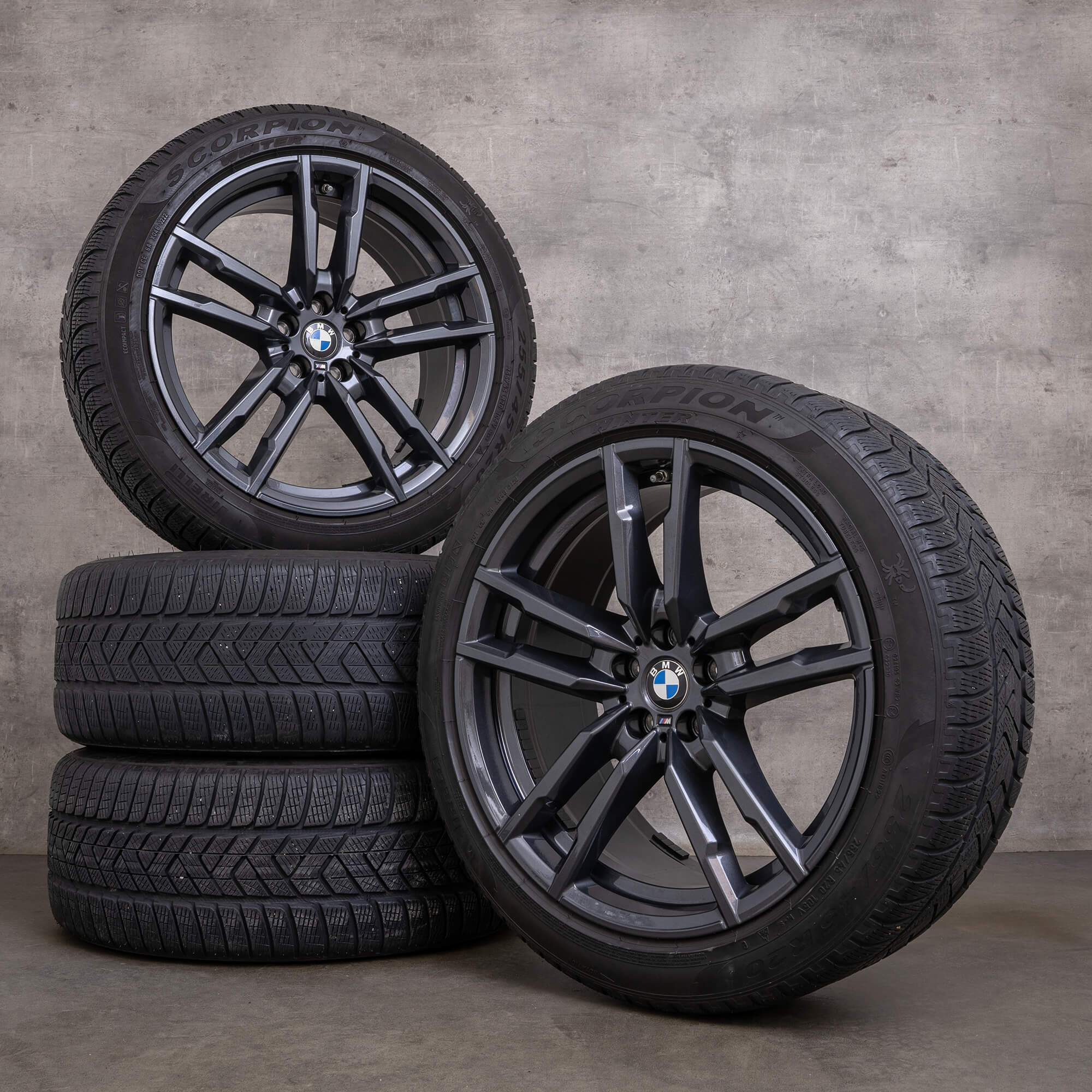 Jantes de inverno originais BMW X3M X4M 20 polegadas F97 F98 jantes 764 M 8059723 8059724 preto alto brilho