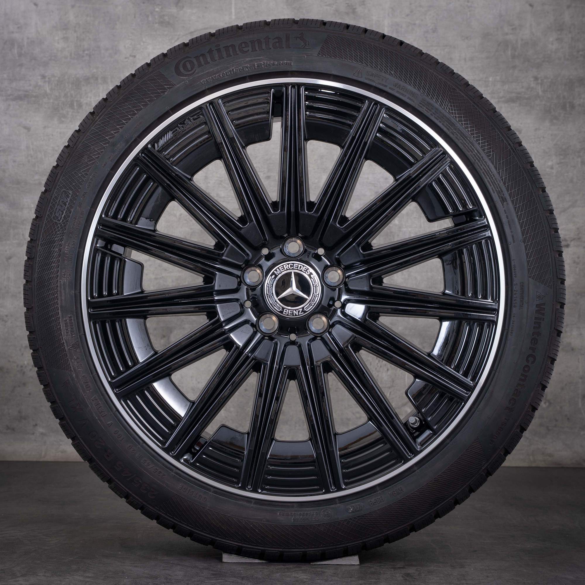 Original Mercedes-Benz GLA GLB AMG-fälgar 20 tum H247 X247 vinterhjul A2474015200 svarta frontpolerade