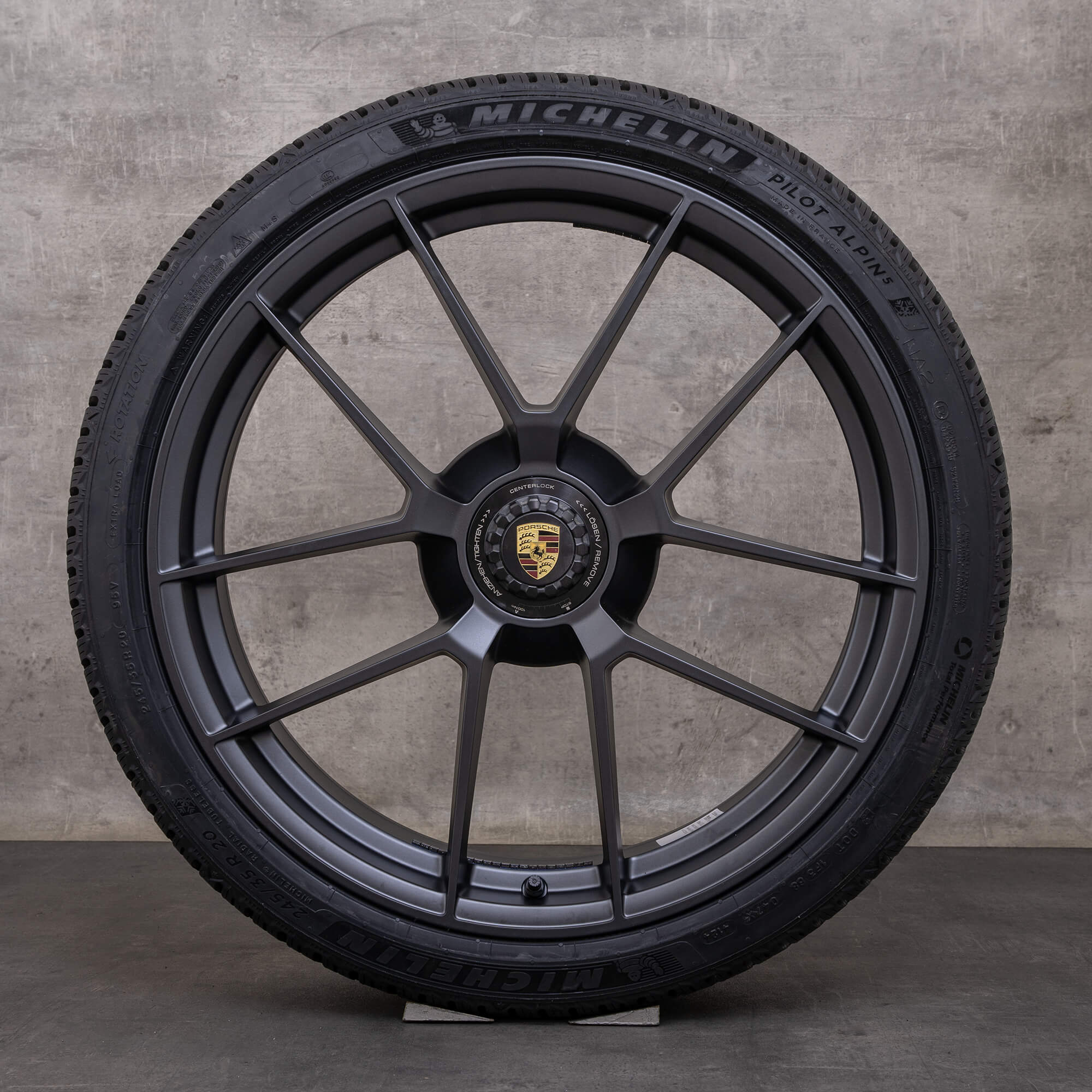 Originali Porsche 911 Carrera GTS cerchi invernali 20 pollici 992 II facelift 92044631S nero NUOVO