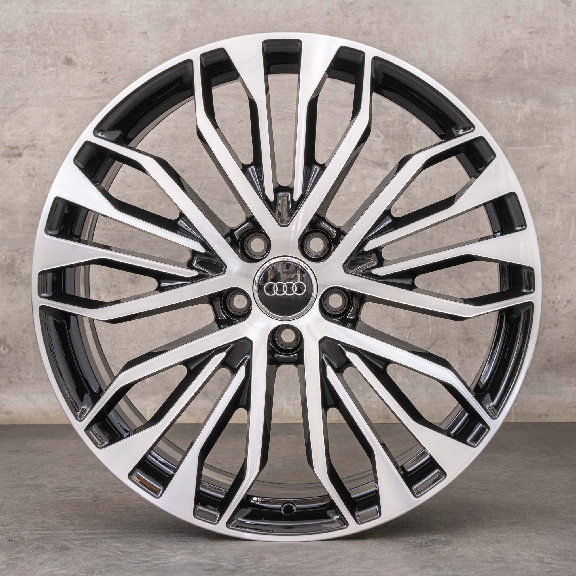 Aidot Audi A6 S6 vanteet 20 tuuman 4G C7 4G0601025BE musta kiillotettu käännetty.