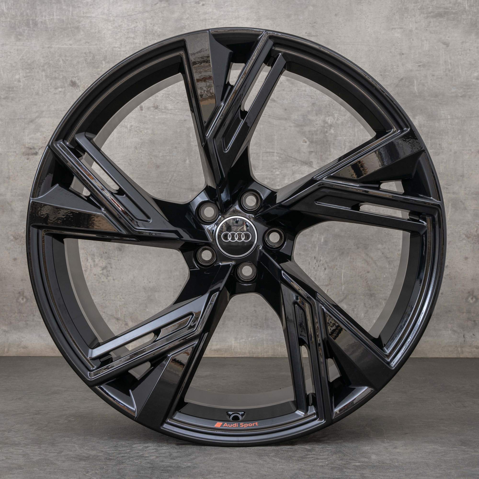 OEM Audi RS6 RS7 rims 22 inch 4K C8 summer wheels 4K0601025T black glossy